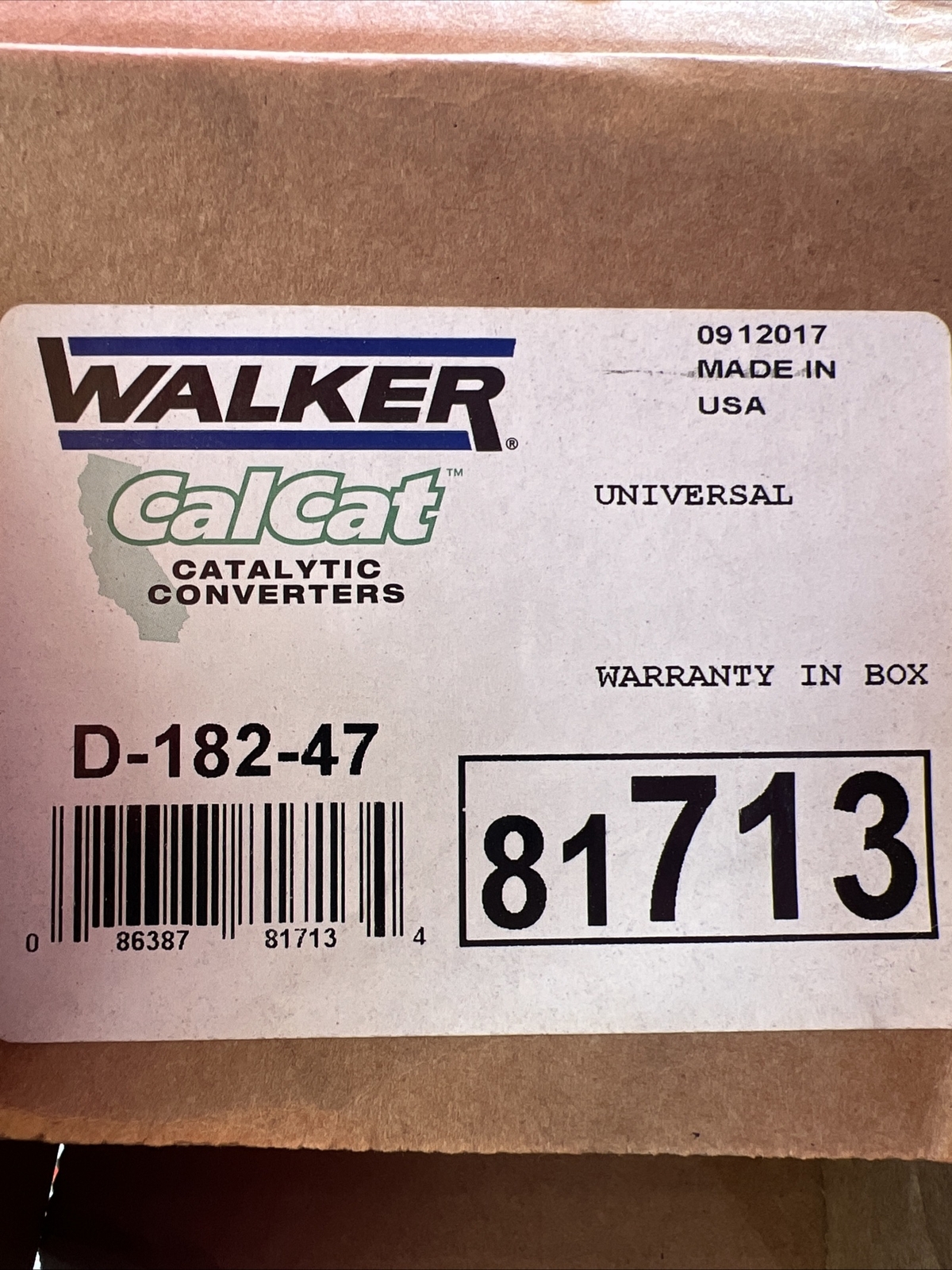 Catalytic Converter-CalCat Walker 81723 Universal Made In USA. Genuine