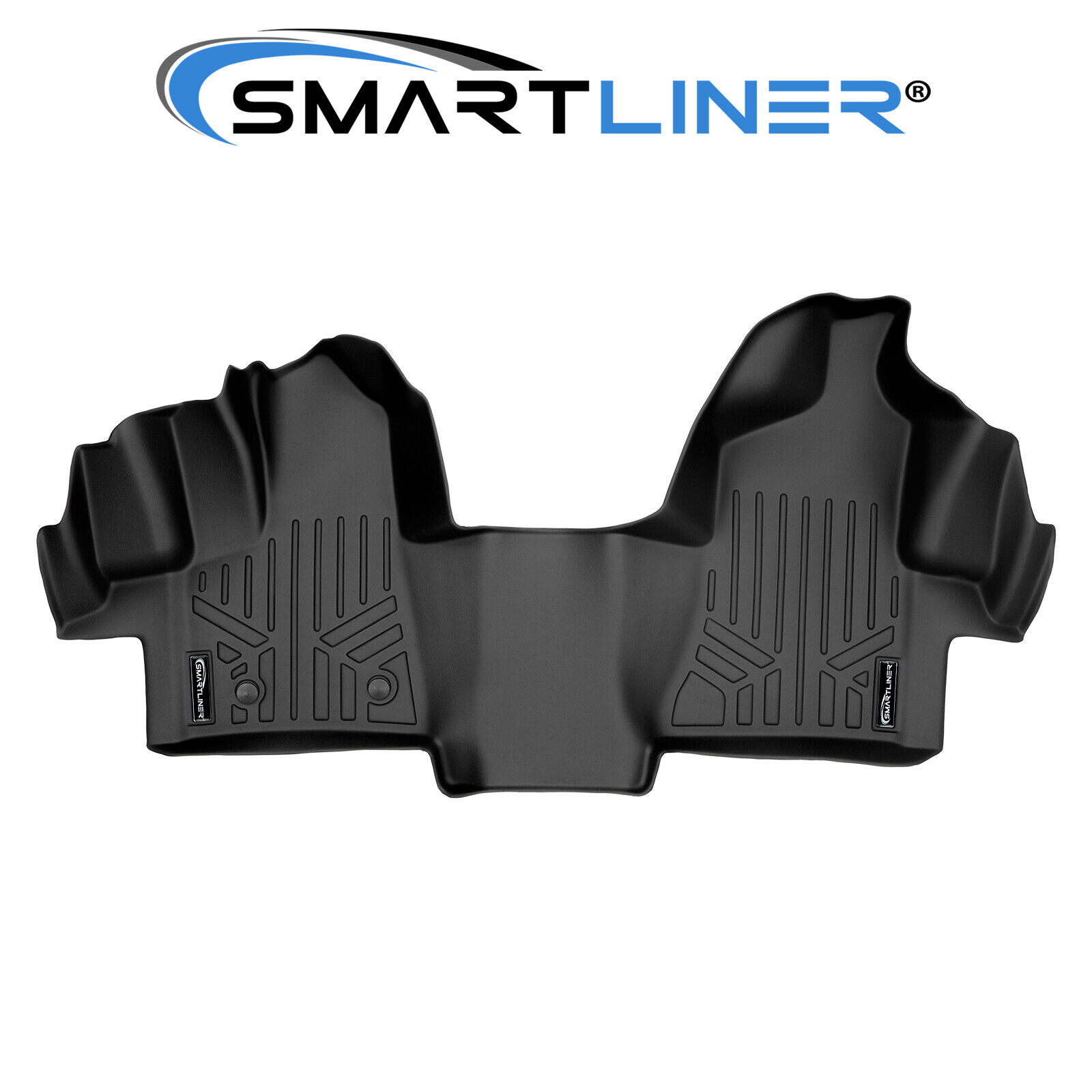 SMARTLINER 2015-2019 Ford Transit (No Connect) Floor Mats 1st Row Liner Black