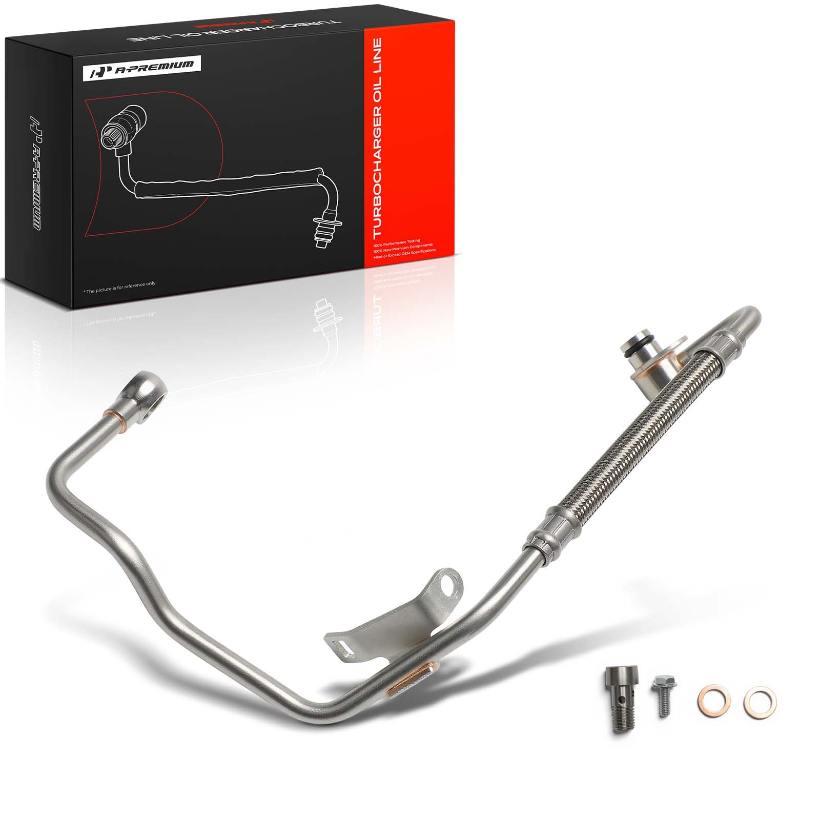 A-Premium Supply (Upper) Turbocharger Oil Line for VW Jetta Passat Golf Audi A3