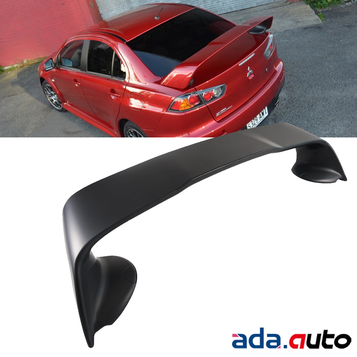 For 2008-17 Mitsubishi Lancer EVO10 Rear Spoiler Wing Matte Black Factory Style