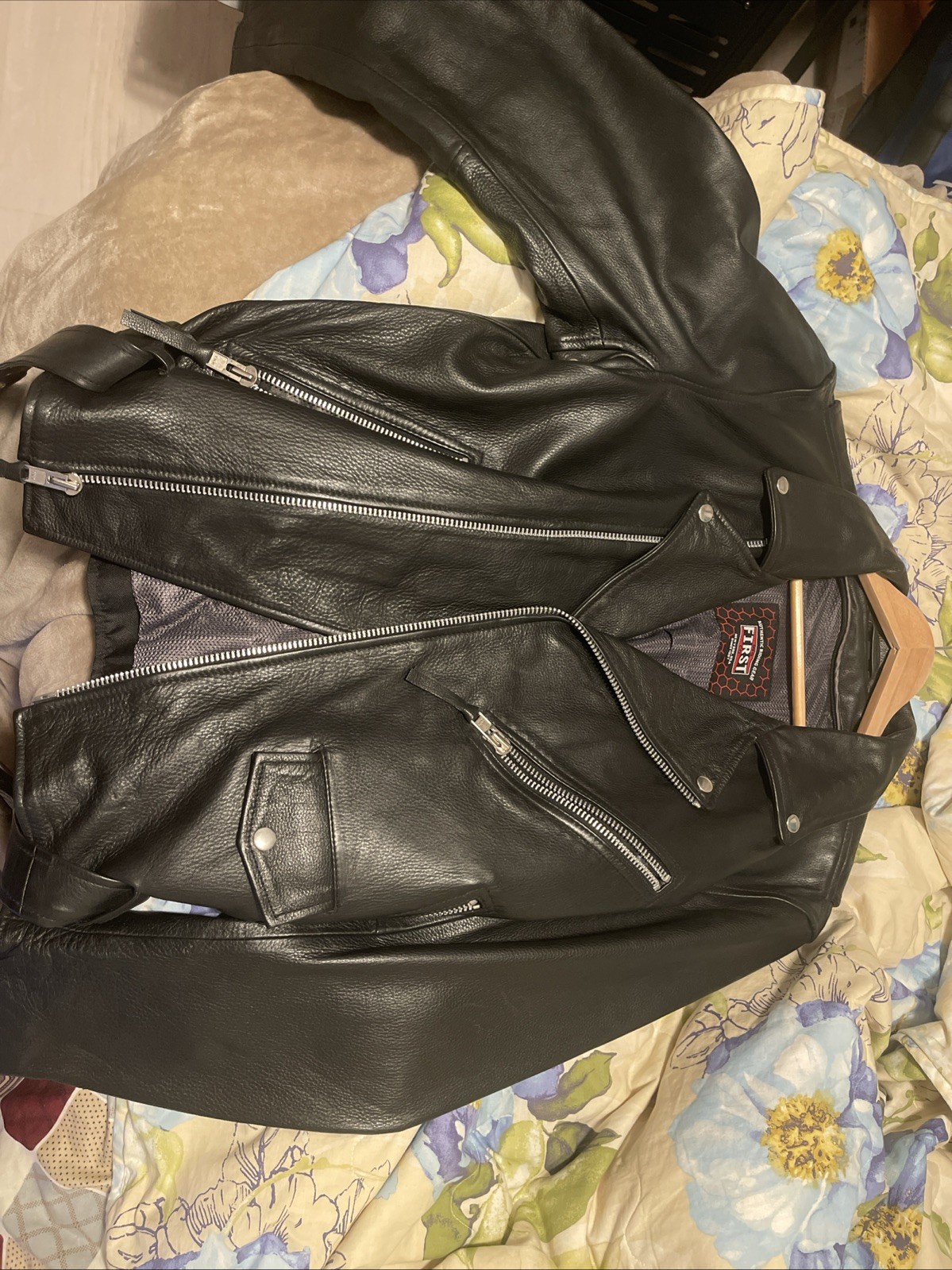 First Manufacturing Men\'s Leather Motorcycle Jacket Fillmore medium First Manufacturing Men\'s Leather Motorcycle Jacket Fillmore medium