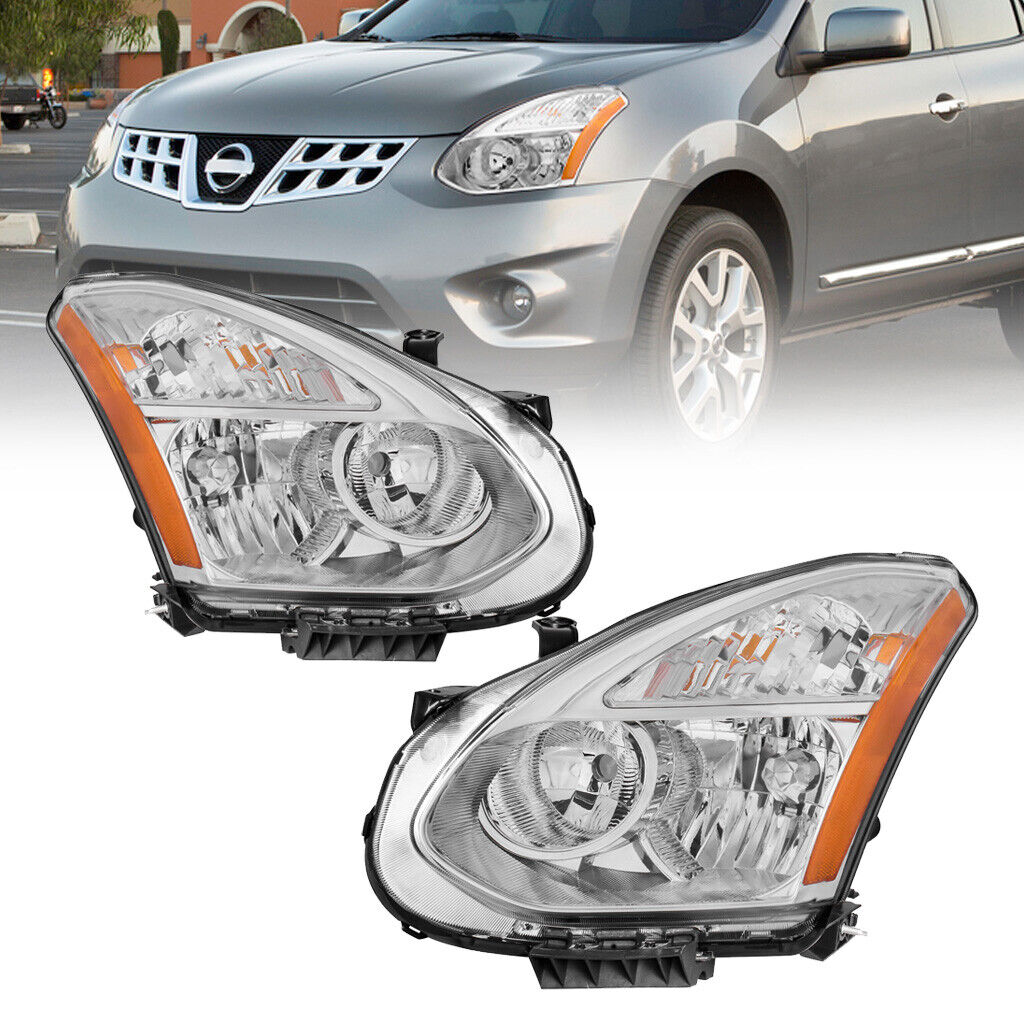 Chrome Headlights Front Lamps For 2008-2013 Nissan Rogue 2014-2015 Rogue Select