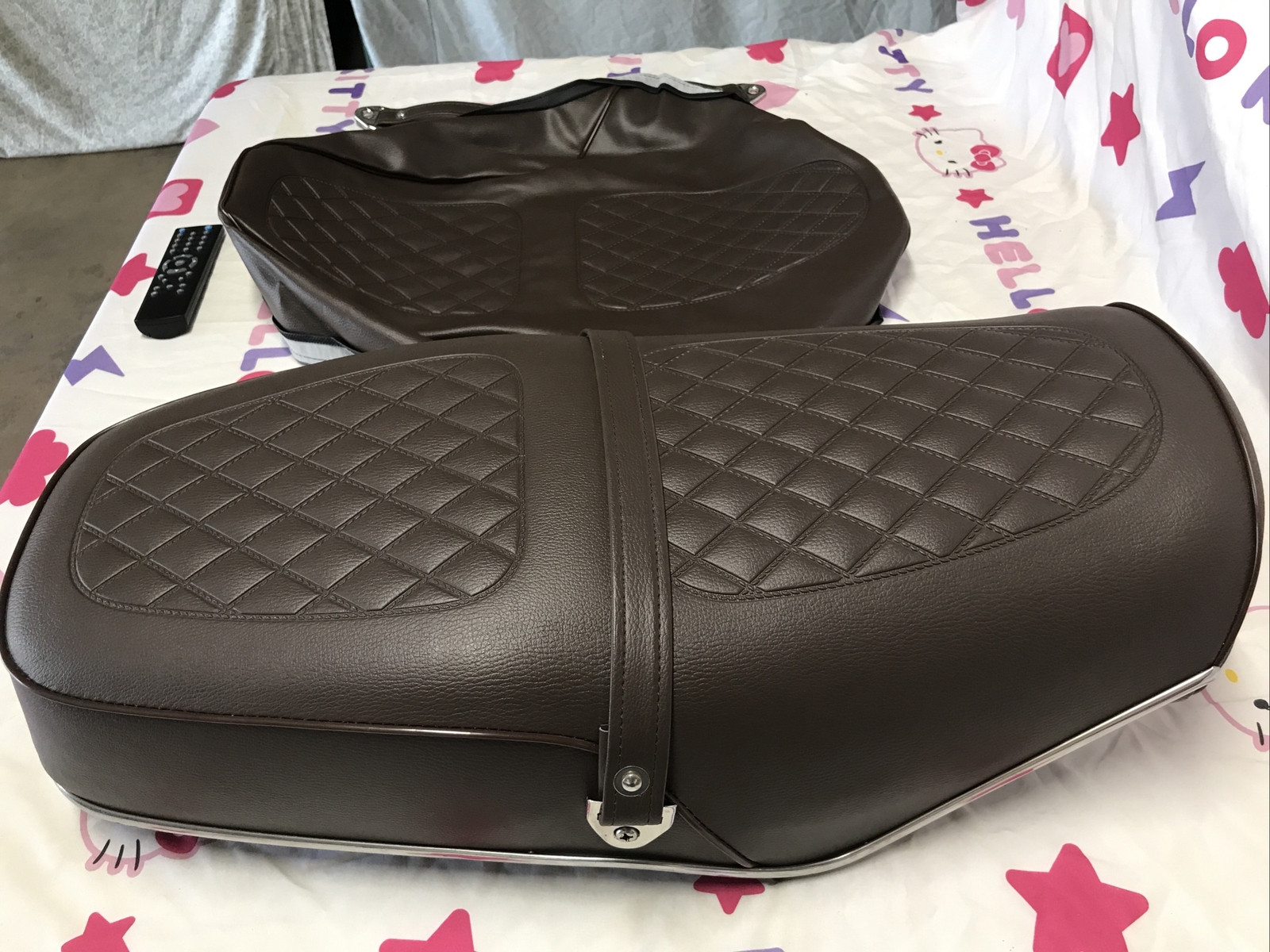 HONDA CB500T SEAT COVER CB500T TWIN DOHC  (BROWN) 1975 & 1976 STRAP (H*-79)