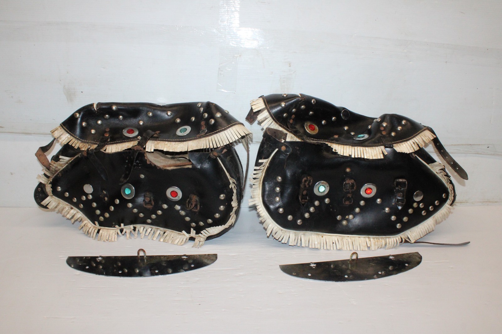 1940's 1950's BUCO Leather Saddlebags Harley Knucklehead Panhead Indian Chief