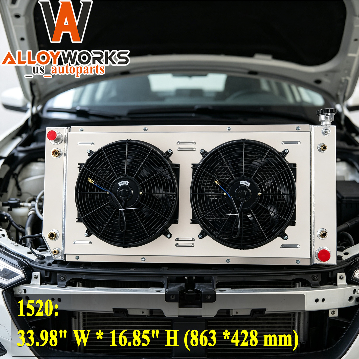 3 Row Radiator Shroud Fan Fit 1988-1999 Chevy GMC C/K 1500 2500 3500 5.7L Truck