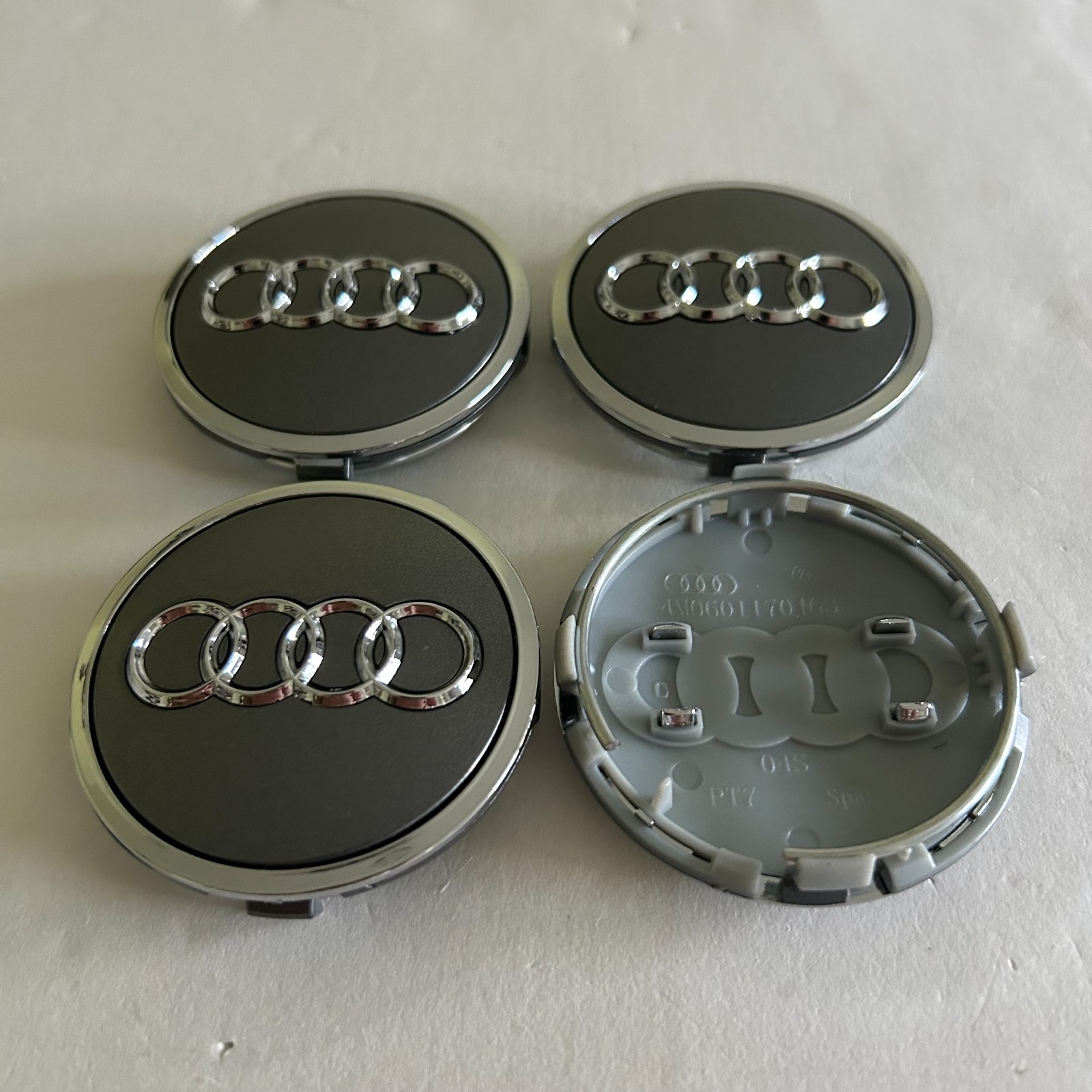 4pc Gray Chrome Wheel Center Caps 69mm Rim Hub Caps fits Audi A3 A4 A6 Q5 Q3 4pc Gray Chrome Wheel Center Caps 69mm Rim Hub Caps fits Audi A3 A4 A6 Q5 Q3