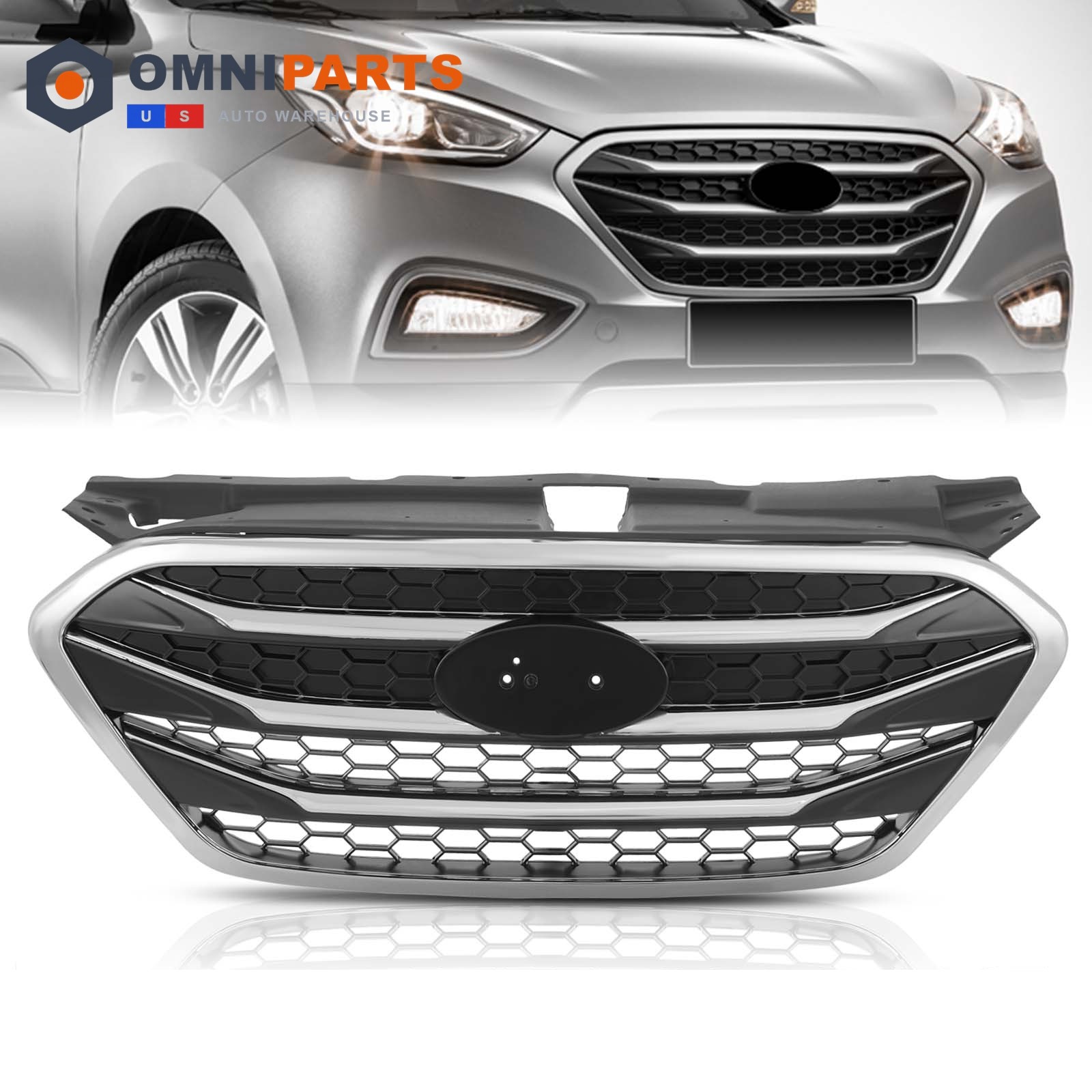 ABS Plastic Front Bumper Radiator Grille 863502S500 For Hyundai Tucson 2010-2015