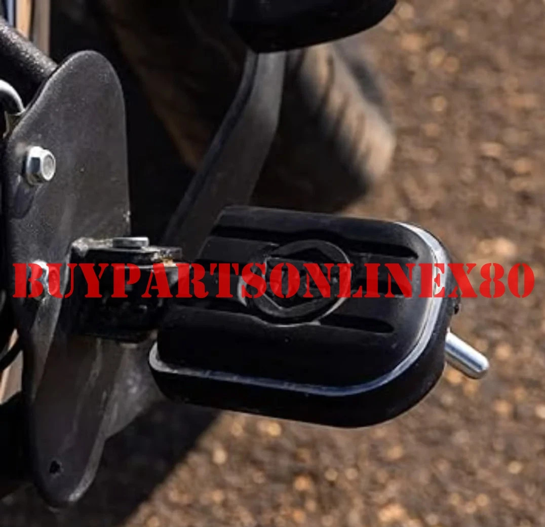 Fits Royal Enfield Black Deluxe Pillion Footpegs For Classic 650/ Shotgun 650cc