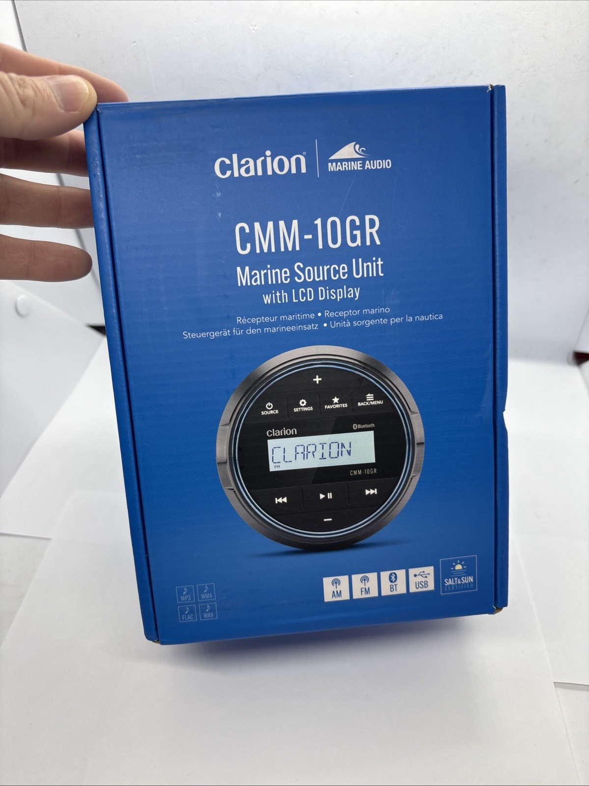 Clarion CMM-10GR Marine Source Unit With LCD Display