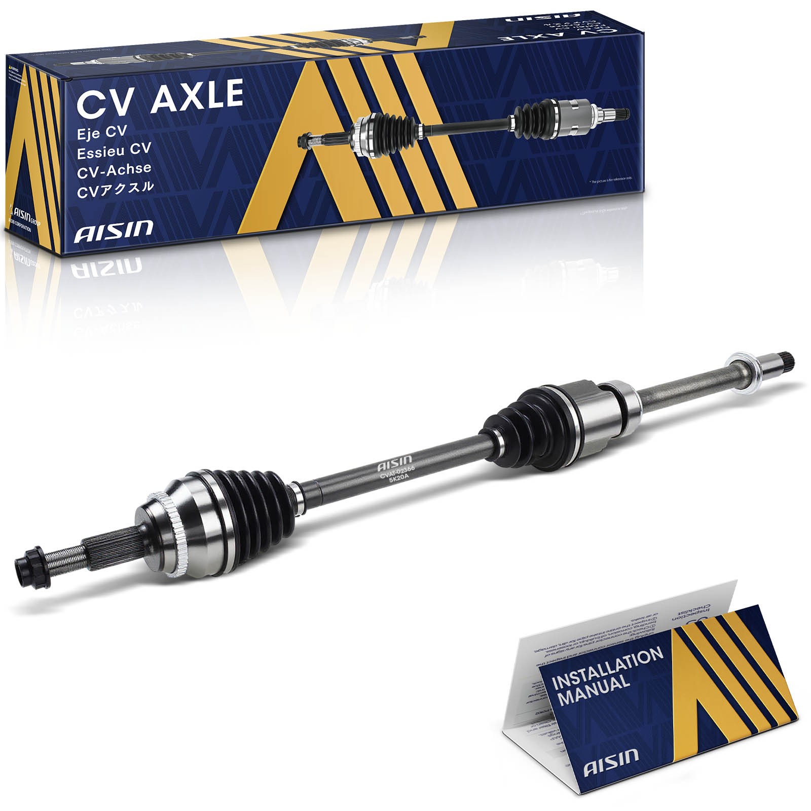 AISIN Front Right CV Axle Assembly for Toyota Sienna 2011-2016 2.7L 3.5L FWD