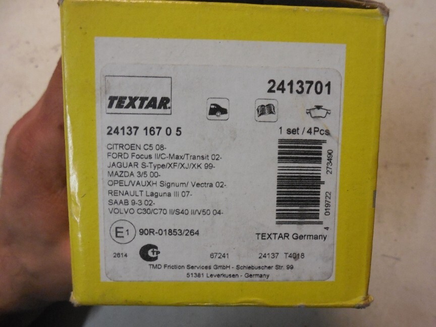 Textar Rear Brake Pad set 2413701
