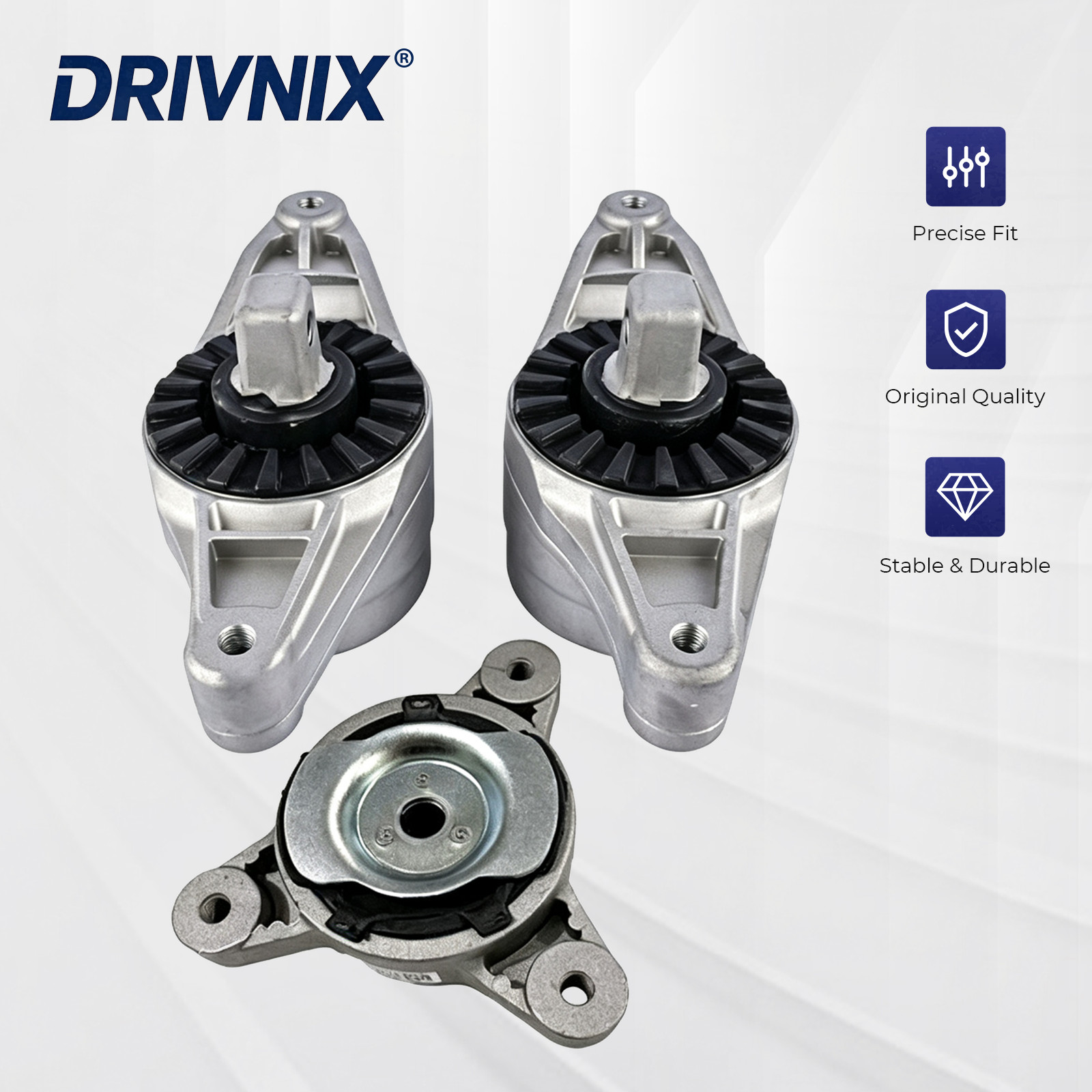 3Pcs Rubber Engine Mounts for the Maserati Quattroporte Ghibli  Levante  4WD