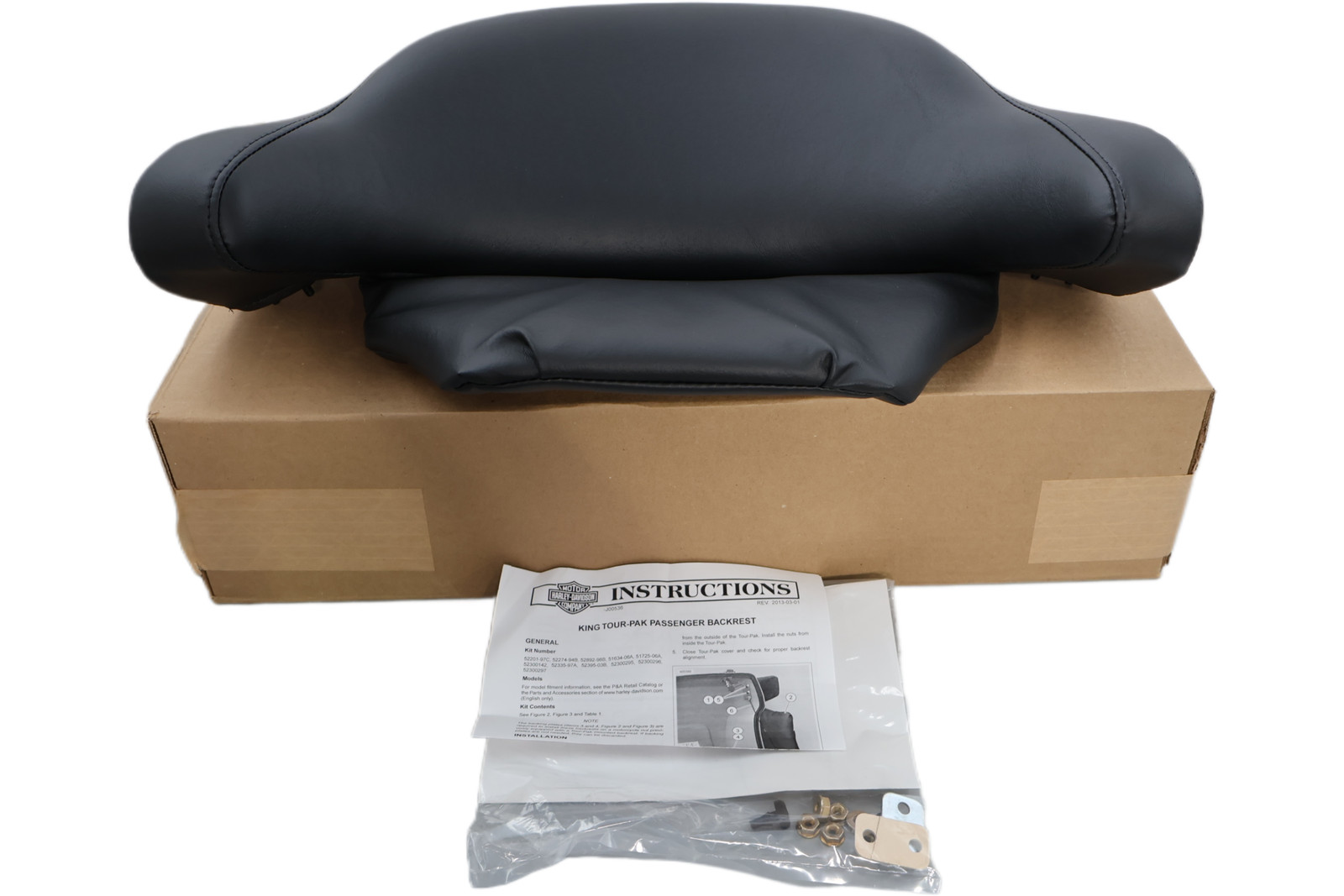 52892-98 NEW OEM 1997-2013 HARLEY-DAVIDSON TOURING TOUR PACK BACKREST PASSENGER