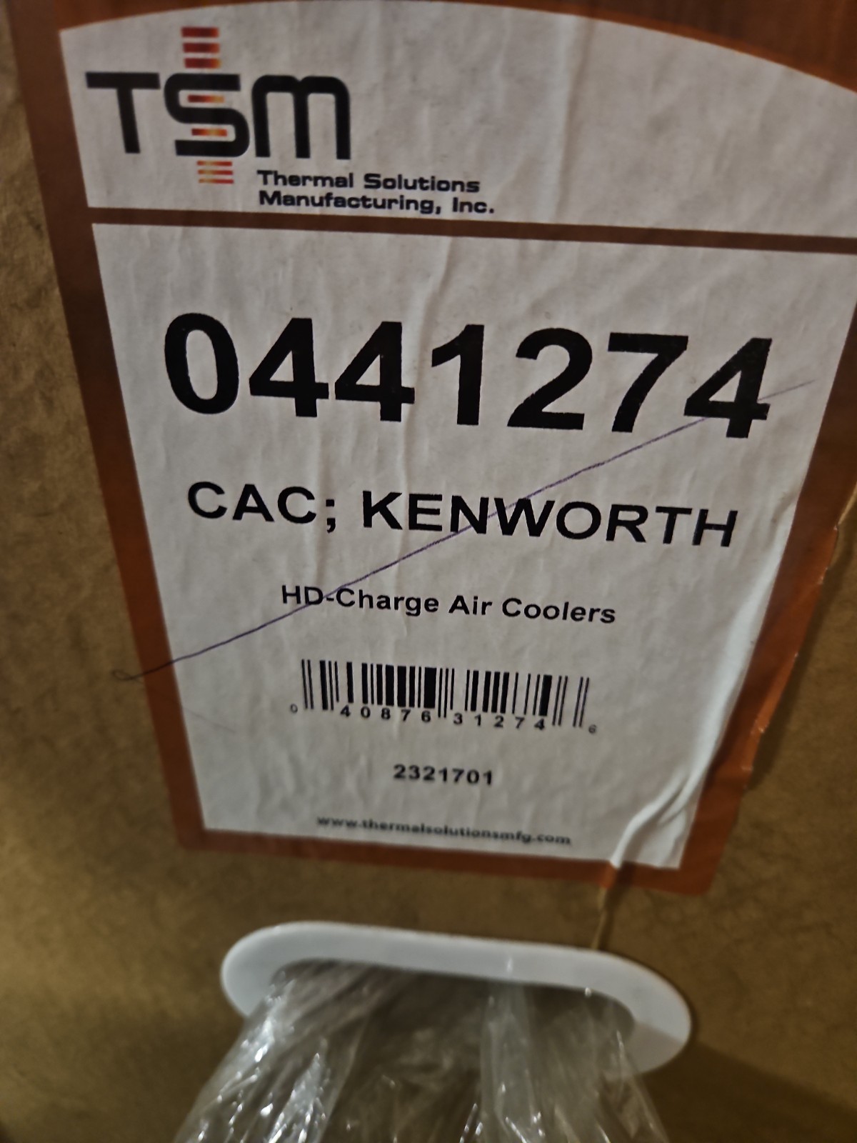 Thermal Solutions Mfg. 0441274 Cac; Kenworth 20504, Dhtcac; Kenworth 20504, Dht