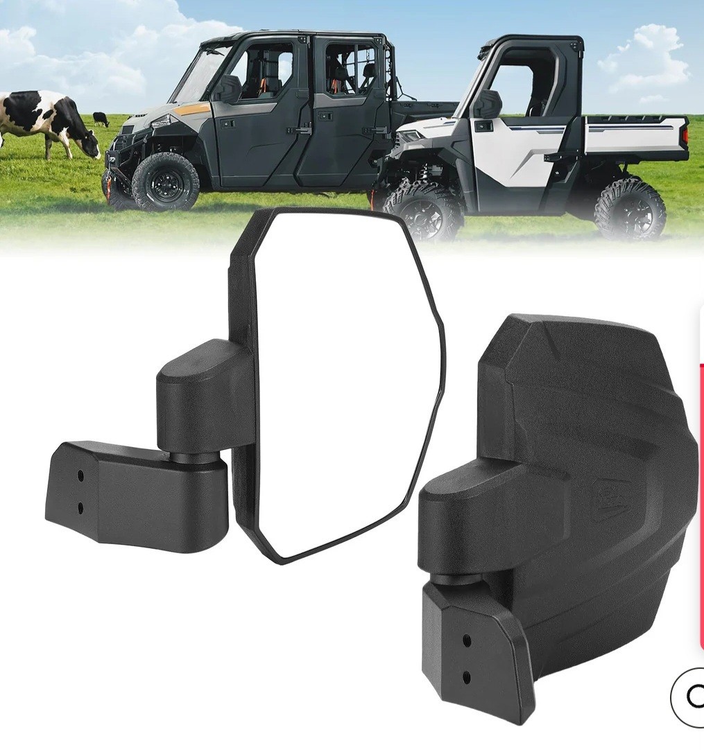 Upgraded UTV Side Mirrors for Ranger 1000 570 / Commercial Pro XD Upgraded UTV Side Mirrors for Ranger 1000 570 / Commercial Pro XD