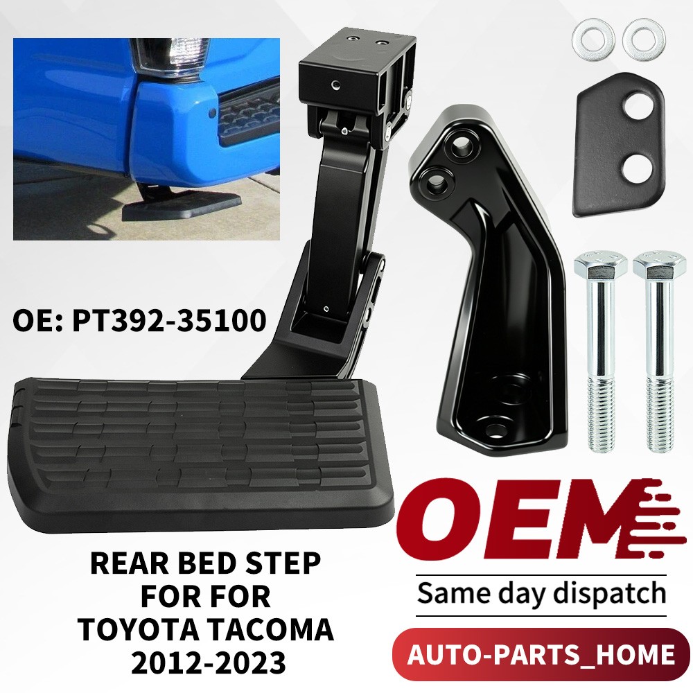 PT392-35100 Folding Bed Step For Toyota Tacoma Bumper Tailgate Step 2012-2023