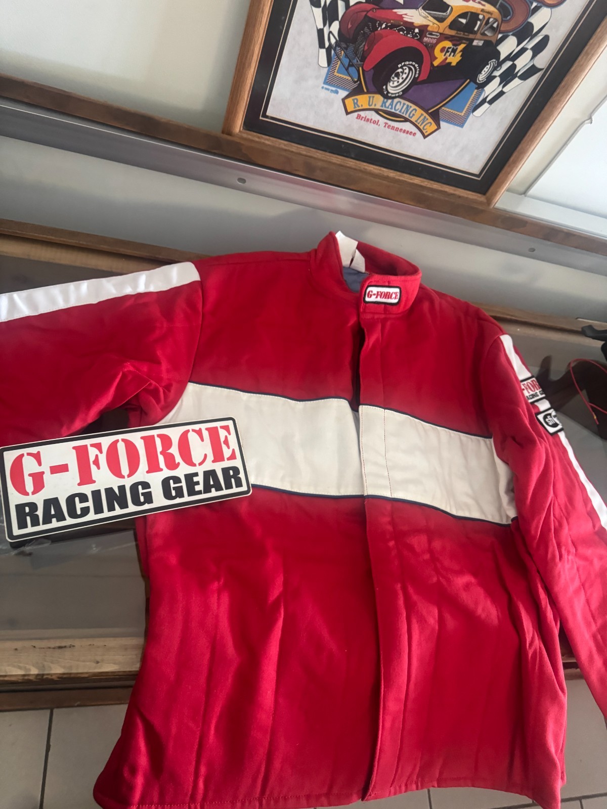G-Force Racing Gear Jacket & Pants (Red + White) - Large Racing Suit G-Force Racing Gear Jacket & Pants (Red + White) - Large Racing Suit