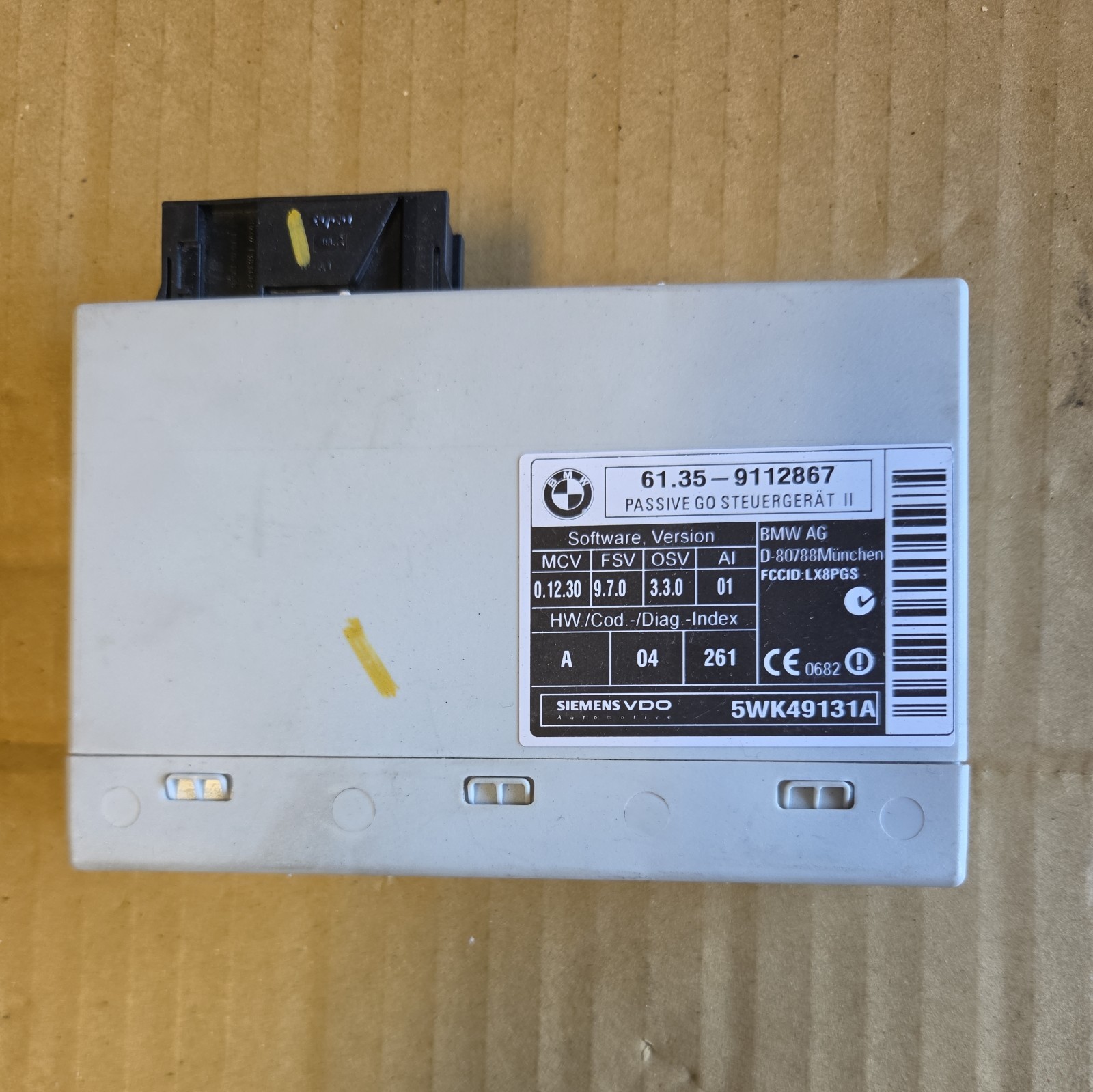 OEM Passive Go Control Unit Module FOR 2007 BMW 650I M6 E64 9112867
