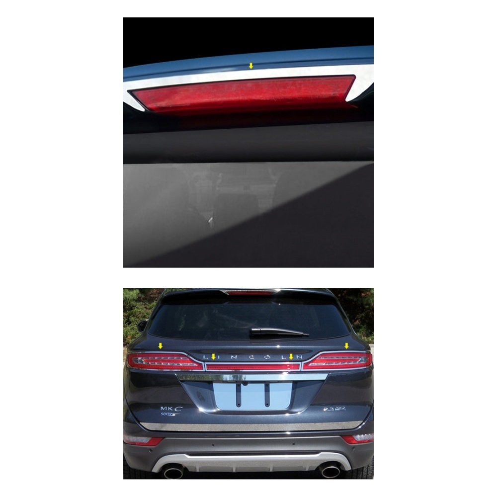 For Lincoln MKC 2015-2019 SAA 2-Pc Chrome Tail Light Bezel Kit