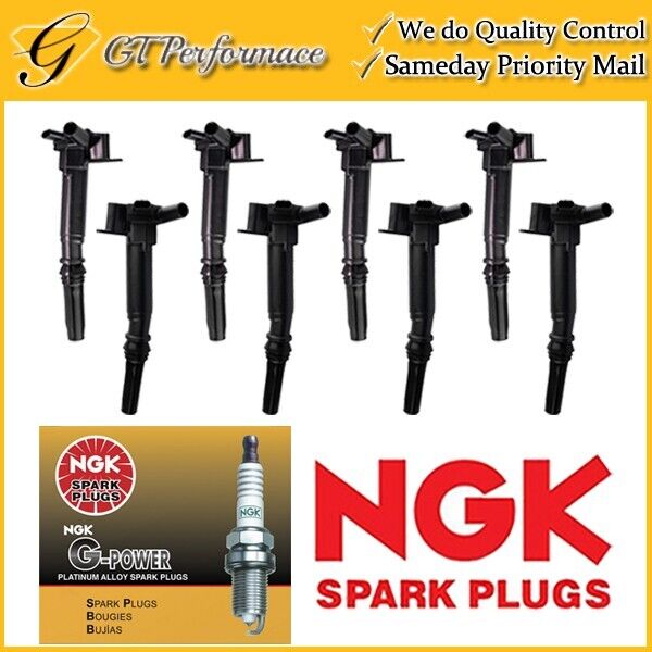 Quality Ignition Coil & NGK Spark Plug 16PCS for Ford F-250 F-350 Super Duty V8