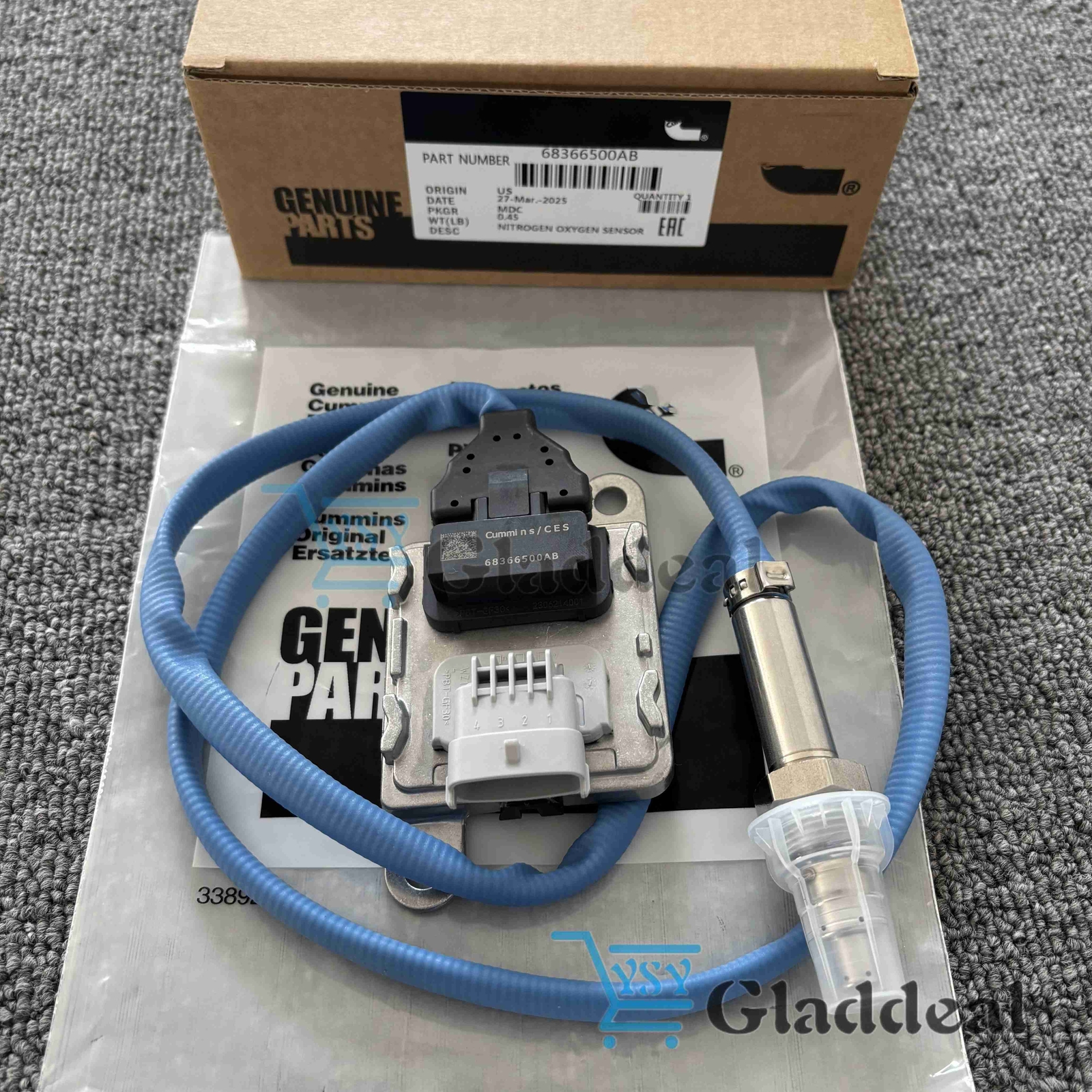 New Nitrogen Oxide Sensor For 2019-2020 Ram 2500 3500 68366500AB 68366500AC