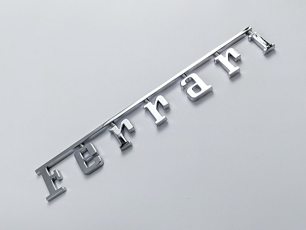 Ferrari Rear Badge Emblem Chrome Silver Brand New (Fits Many 20cm*2.78cm ) 1 Pc