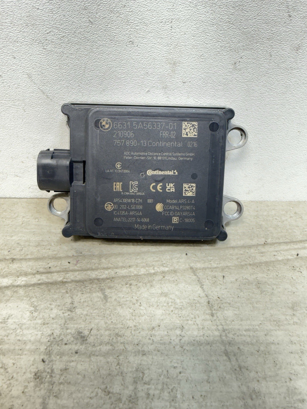 BMW Radar Sensor Module Front G01 G02 G11 G30 G31 F90 G32 757890-13 Continental