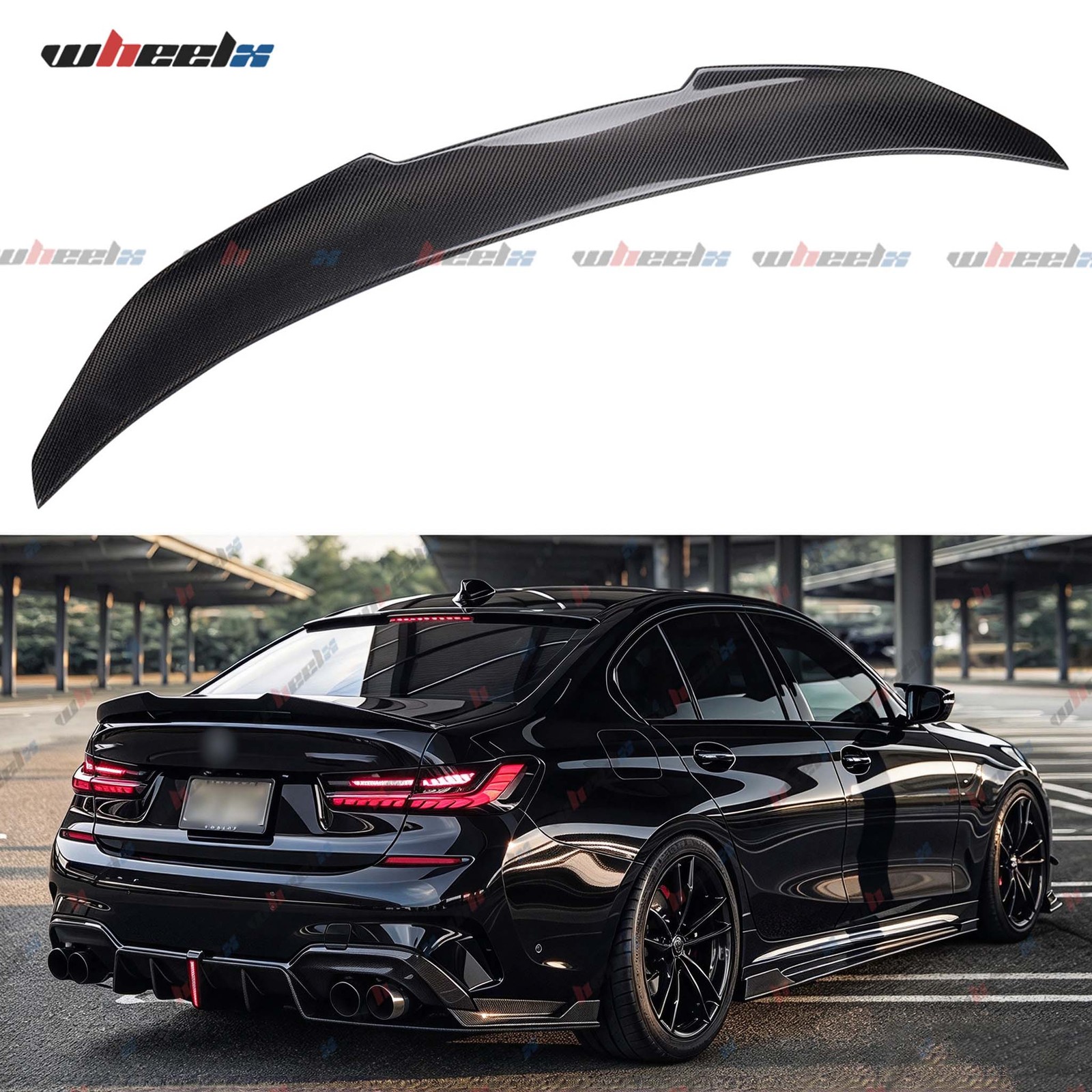 For 2019-2026 2025BMW G20 330i G80 M3 Carbon Fiber Trunk Spoiler Wing PSM Style