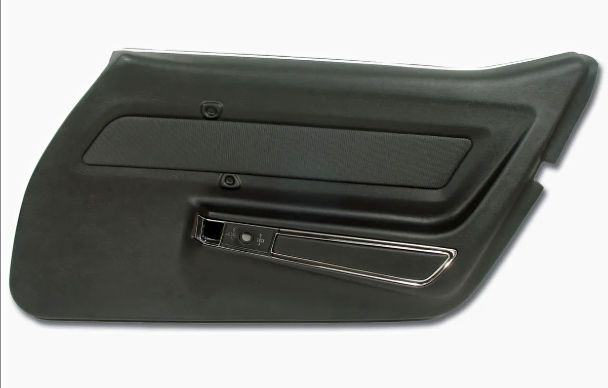 1969 Corvette C3 Door Panel - RH Black w/ Trim - Corvette America - NEW IN BOX 1969 Corvette C3 Door Panel - RH Black w/ Trim - Corvette America - NEW IN BOX