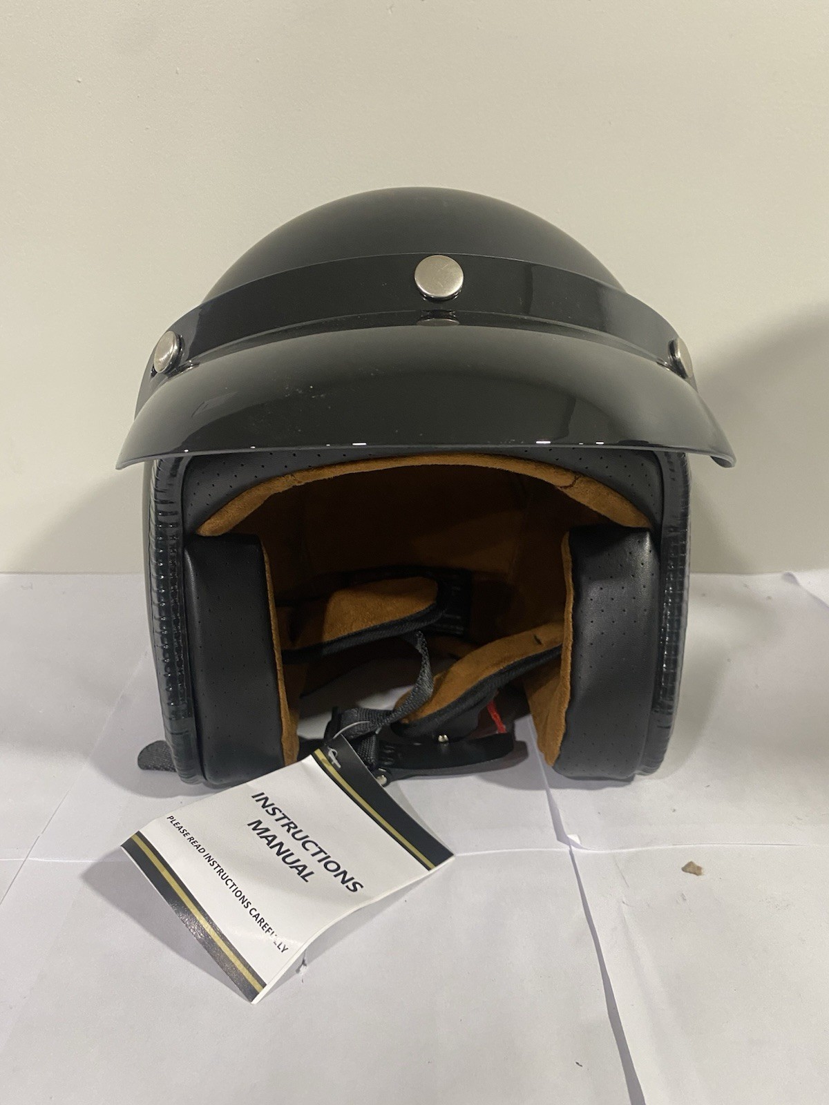 Helmet MotorCycle Harssidanzar Retro Motorcycle Helmet Size Small 55/56 Helmet MotorCycle Harssidanzar Retro Motorcycle Helmet Size Small 55/56
