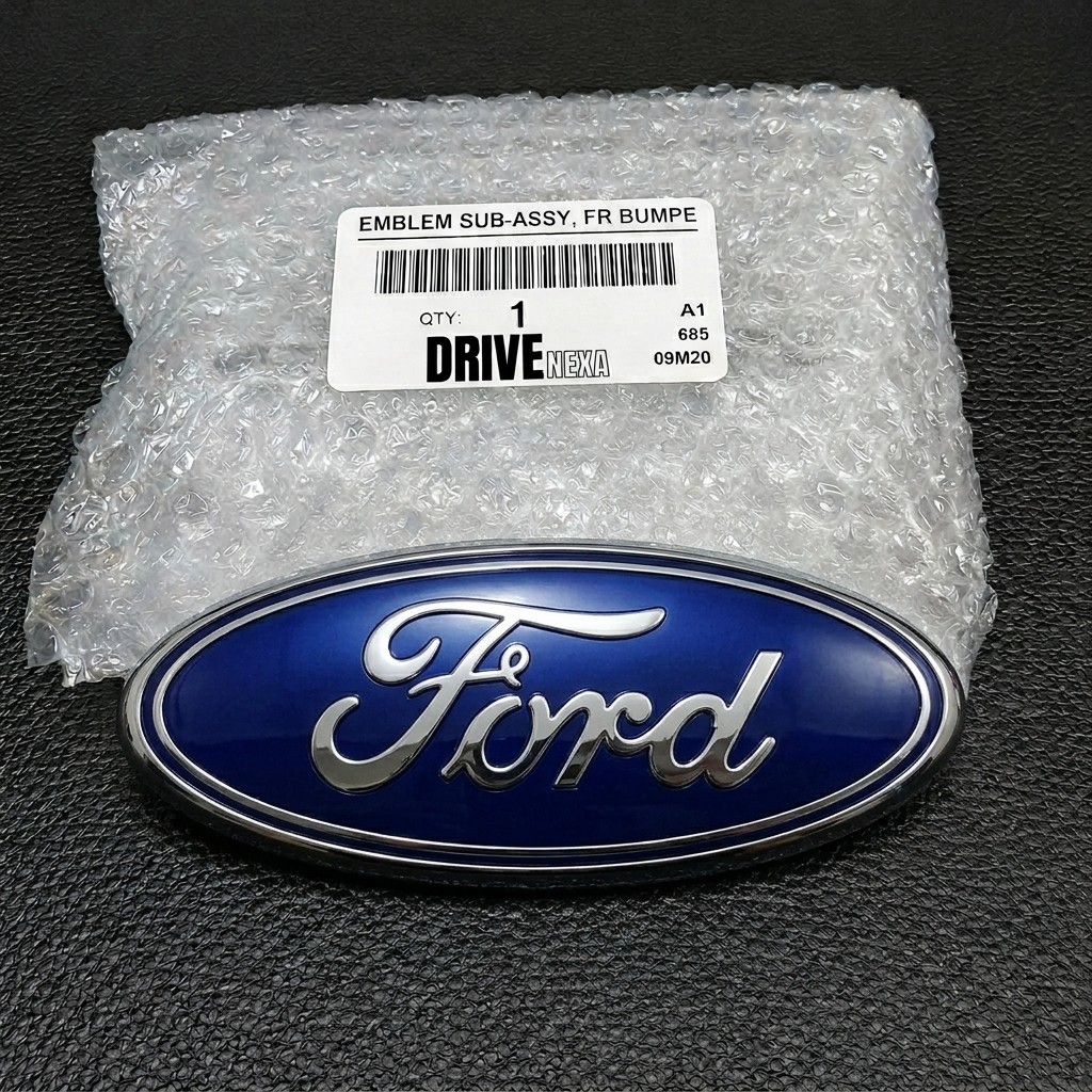 Ford 7 Inch Blue Silver Oval Emblem Pair Front Grille Rear Tailgate Badge Logo
