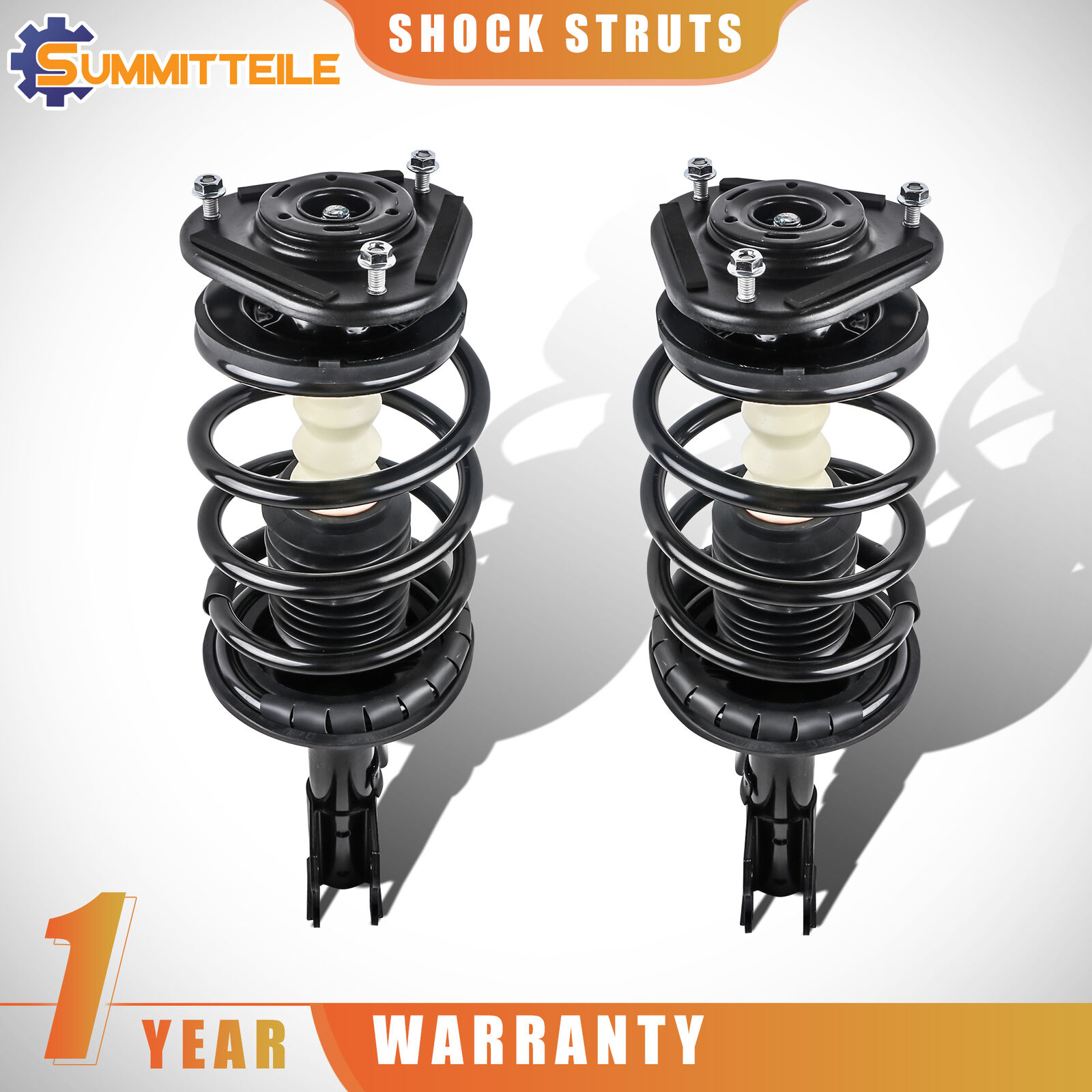 Pair LH+RH Front Complete Strut Shock w/ Coil Spring For 2004-2009 Toyota Prius