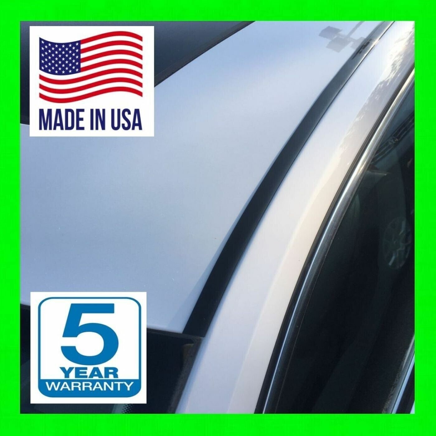 FOR MAZDA BLACK 2PC ROOF TOP TRIM DRIP MOLDINGS COVERS SET 5 YR WARRANTY n