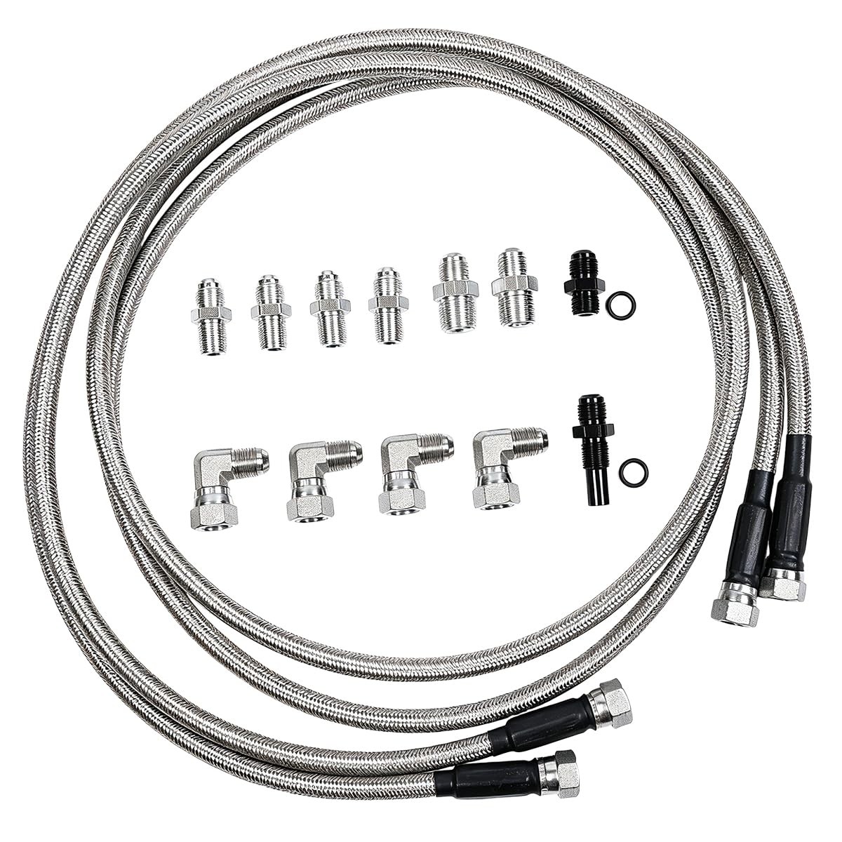 6AN 70 Inch GM Chevy Transmission Cooler Hose Line Kit Heavy Duty TBI 6AN 70 Inch GM Chevy Transmission Cooler Hose Line Kit Heavy Duty TBI