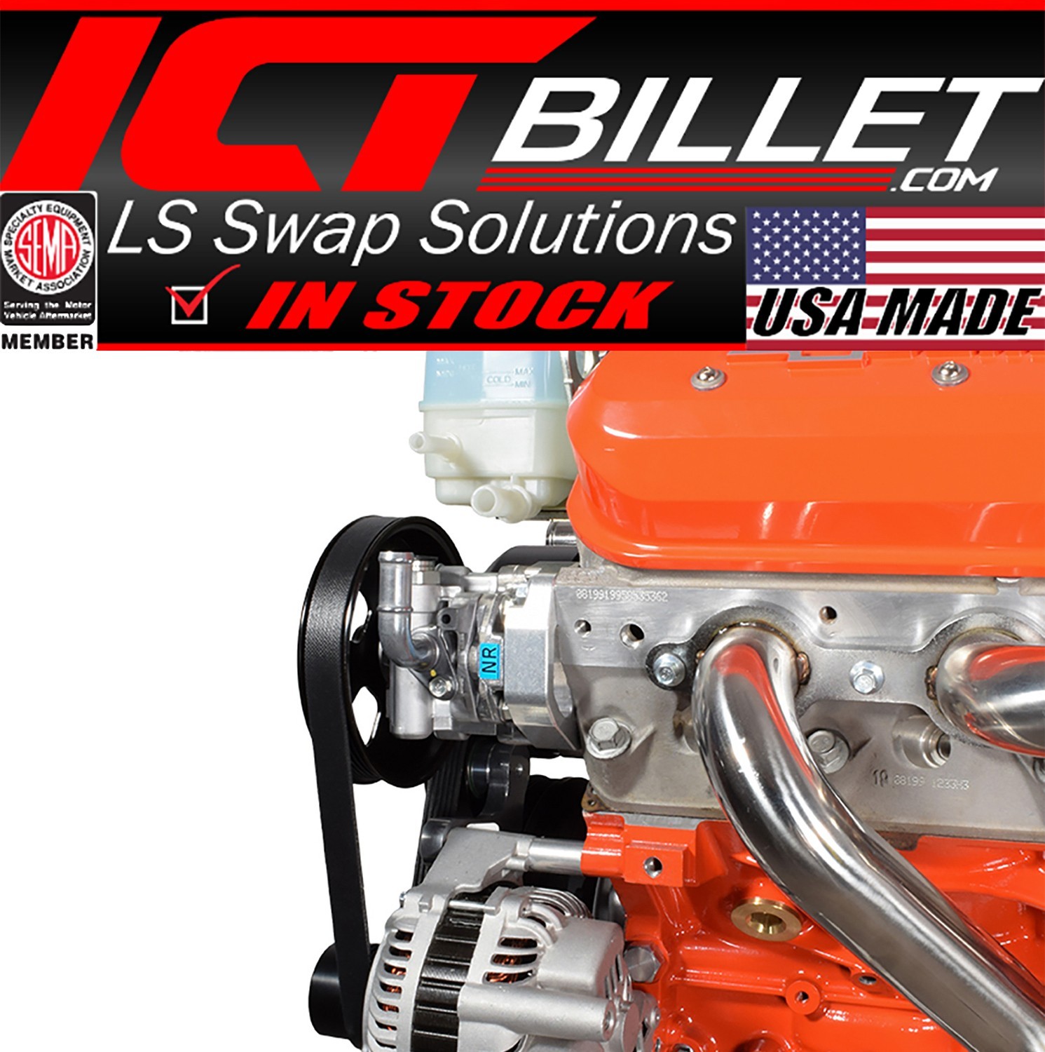 ICT Billet LS GTO (2005-2006) Power Steering Pump Bracket kit LS2 Billet