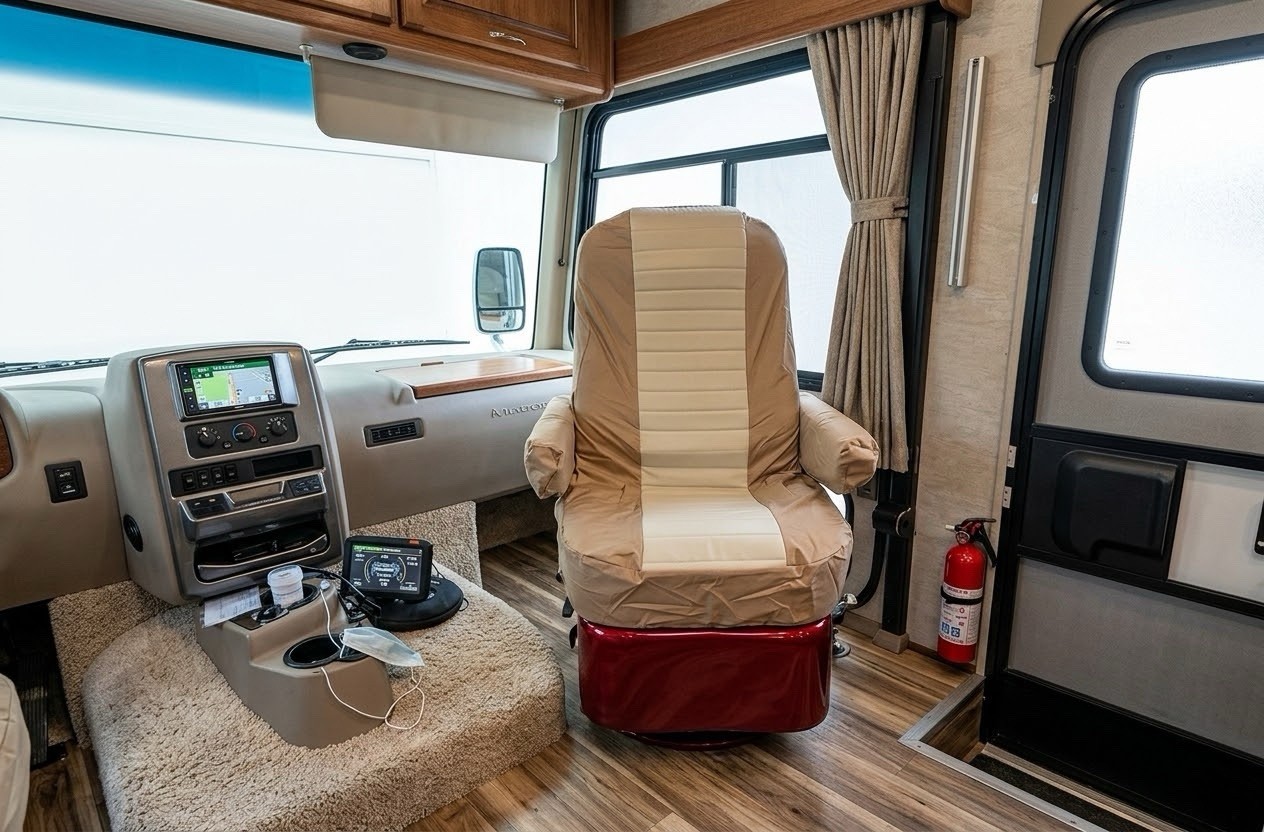 2 Pack RV Seat Covers for Captains Chairs,Motorhome Seat Covers for Class-A RV