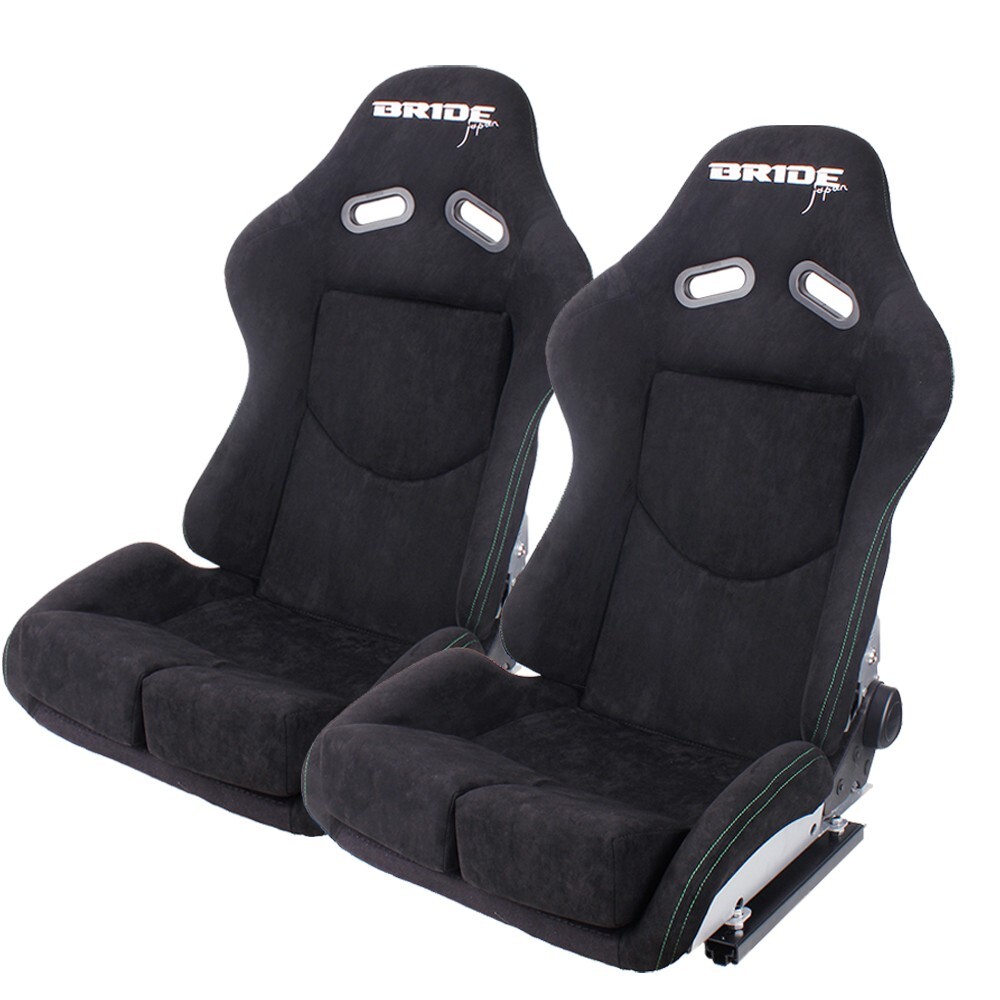 2PCS Large Size BRIDE Seats Racing Seats+Carbon Fiber Shell+Adjustable Backrest