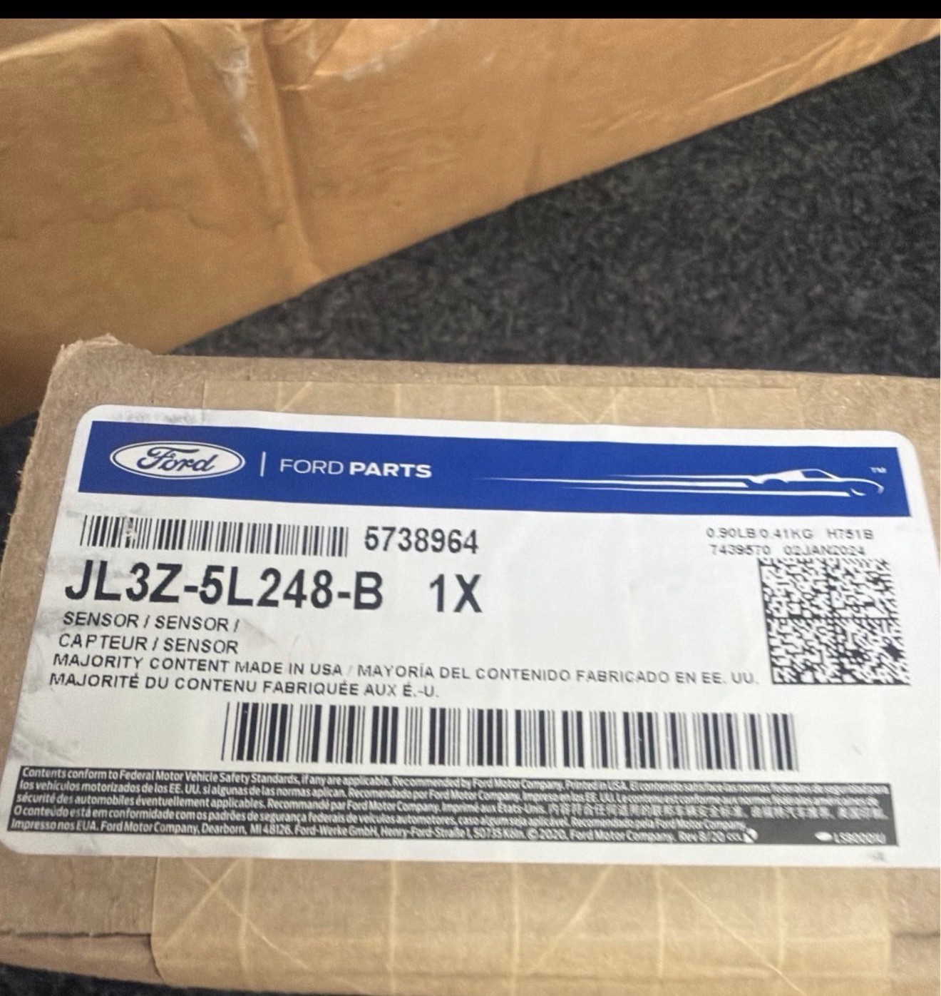 BRAND NEW:FORD OXIDE SENSOR ASSEMBLY Ford F-150 2018-2021 BRAND NEW:FORD OXIDE SENSOR ASSEMBLY Ford F-150 2018-2021