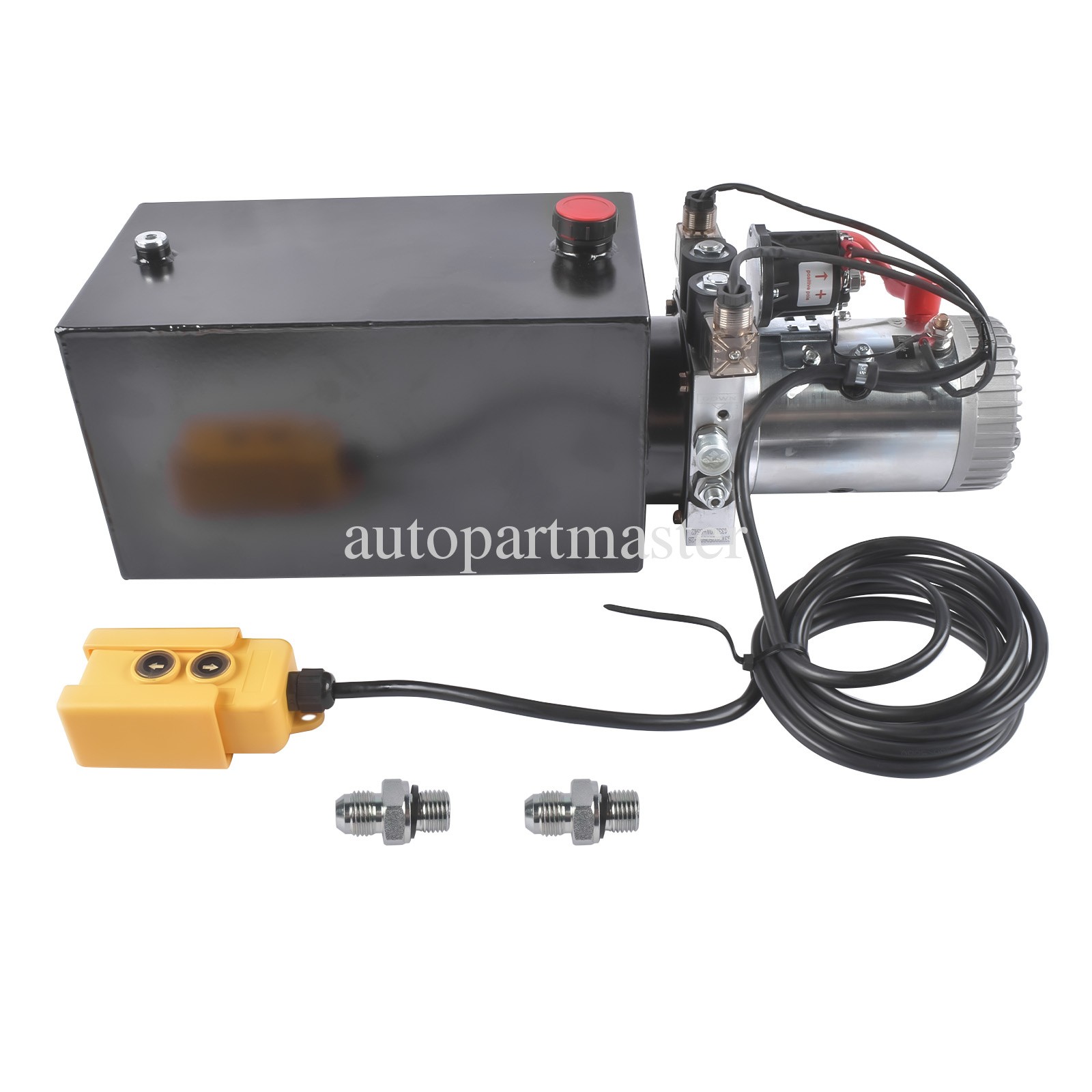 New 10 Quart 2.5 Gal Hydraulic Pump Double Acting Dump Trailer Power Unit DC 12V