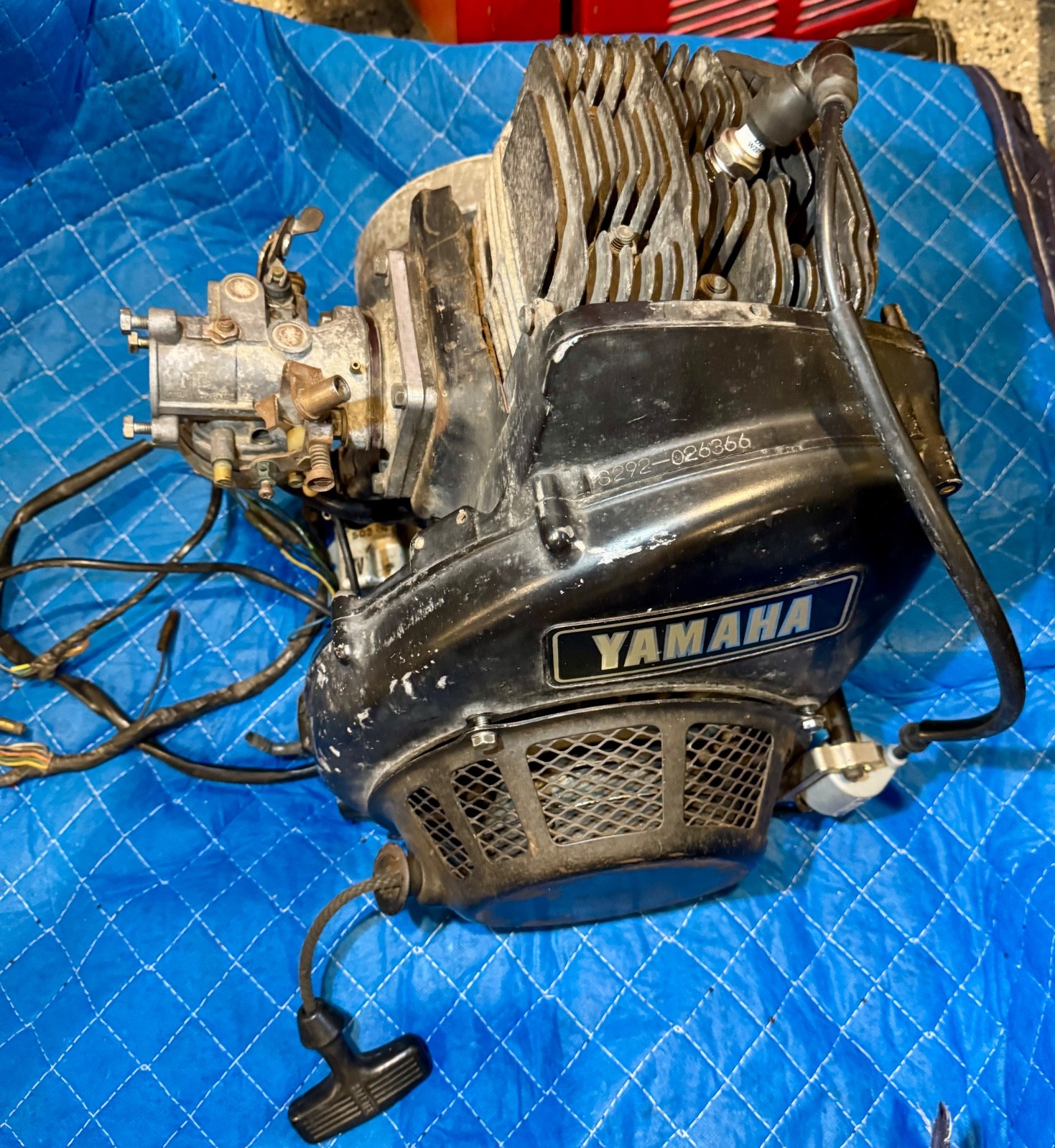 1972 Yamaha S292 Snowmobile Reed Valve Engine