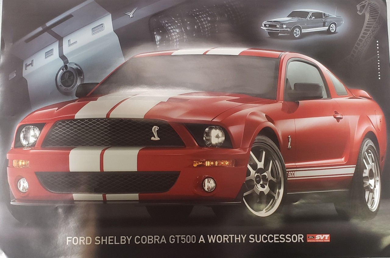 2005 Shelby Cobra GT500 Mustang Concept Promo Poster * Rare * Free USA Shipping 2005 Shelby Cobra GT500 Mustang Concept Promo Poster * Rare * Free USA Shipping