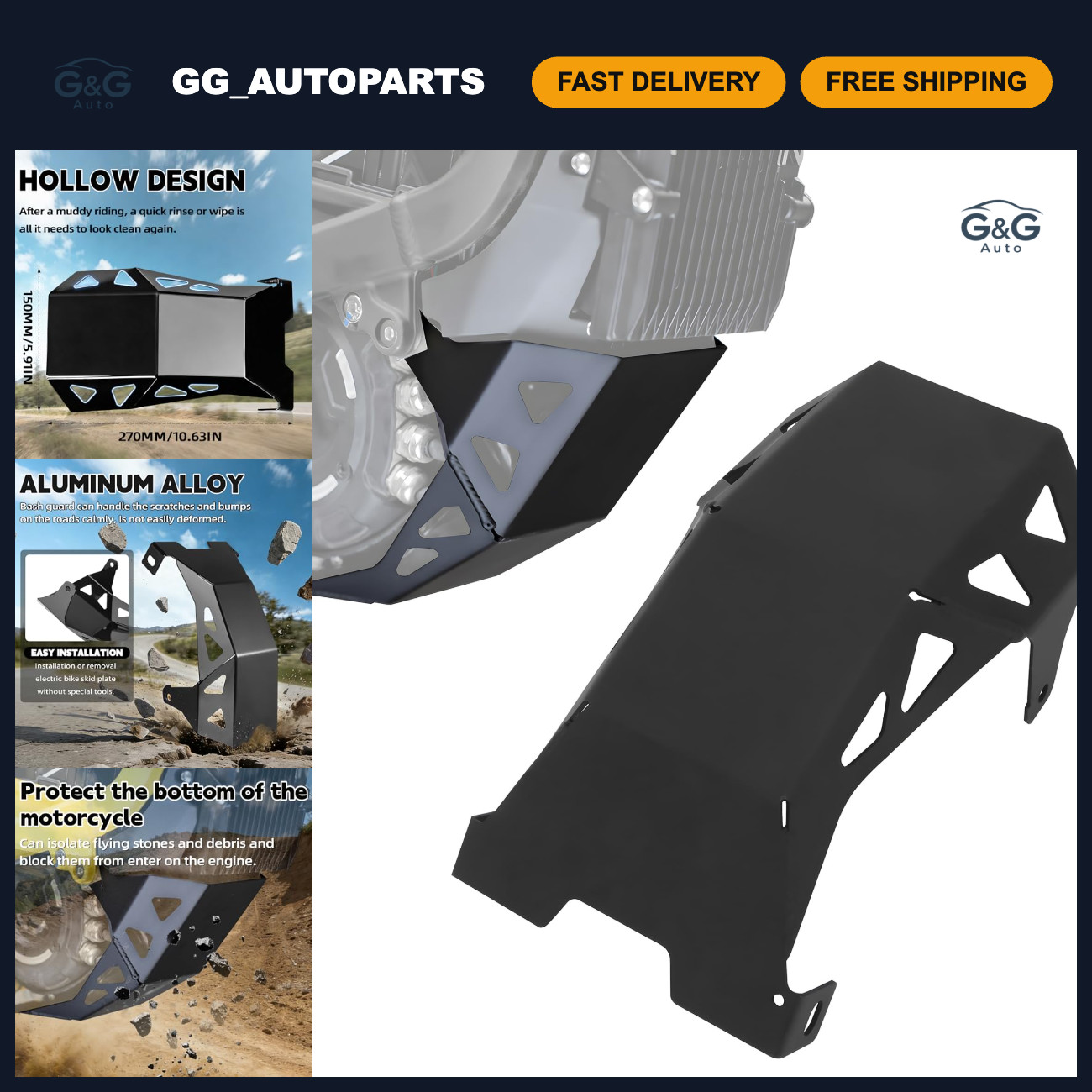 Electric Dirt Bike Skid Plate - Aluminum Alloy for Surron LBX - Heavy Duty Prote