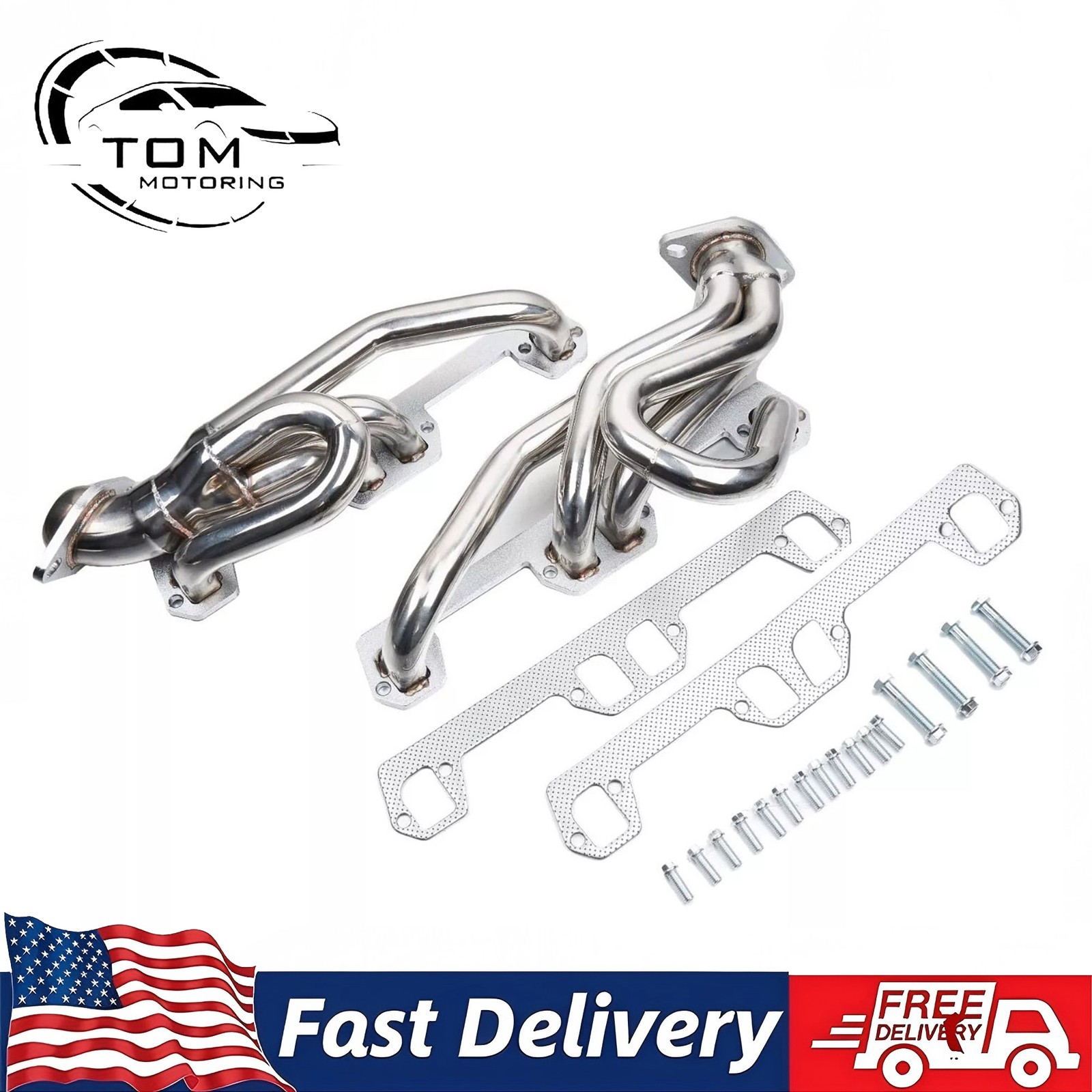 New Stainless Exhaust Header for 92-04 Dodge Dakota Ram 1500 2500 3500 5.2L 5.9L