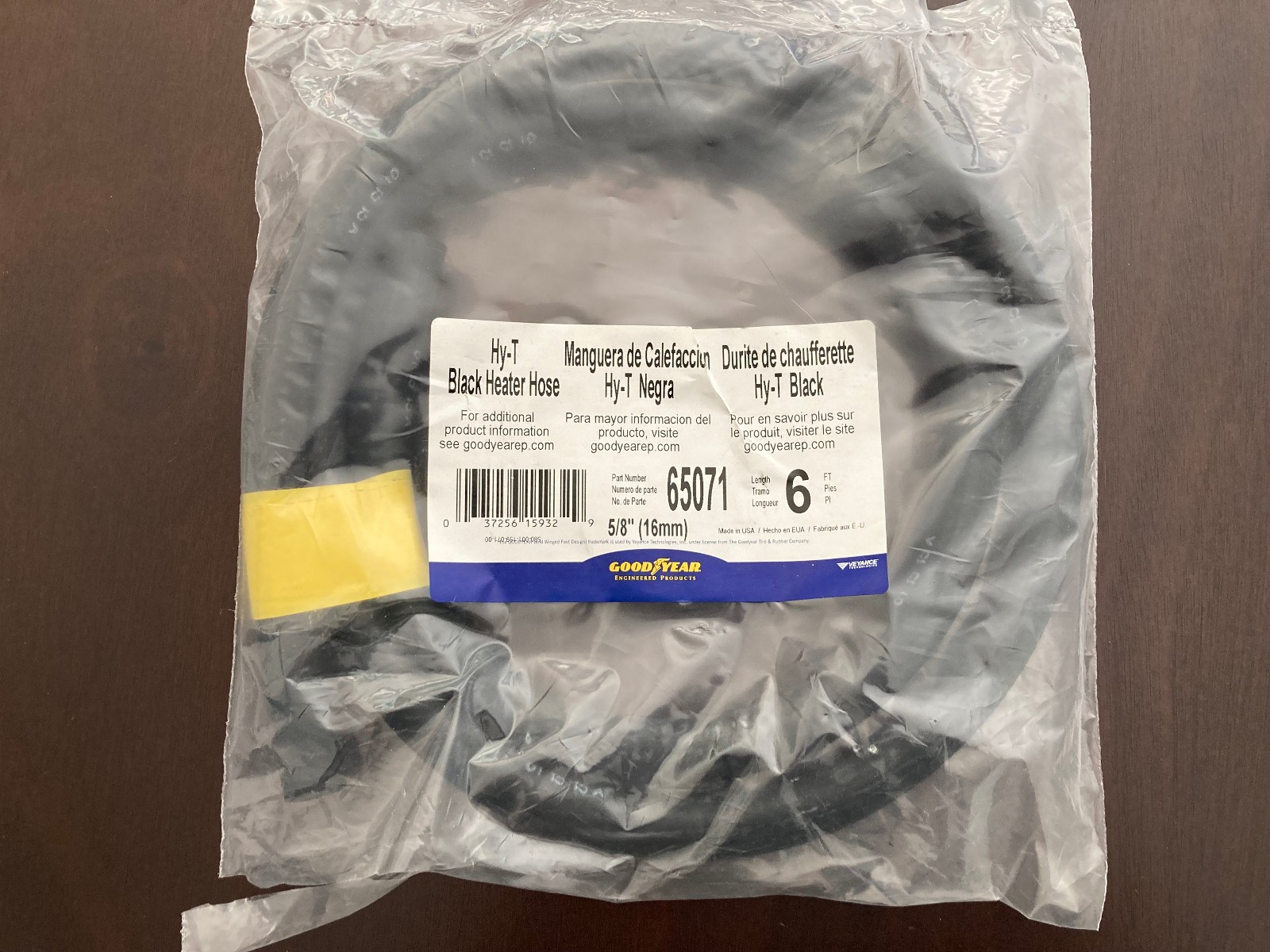 5/8” x 6\' 16mm Heater Hose Rare Made in USA Goodyear Good Year Rubber Six Feet 5/8” x 6\' 16mm Heater Hose Rare Made in USA Goodyear Good Year Rubber Six Feet
