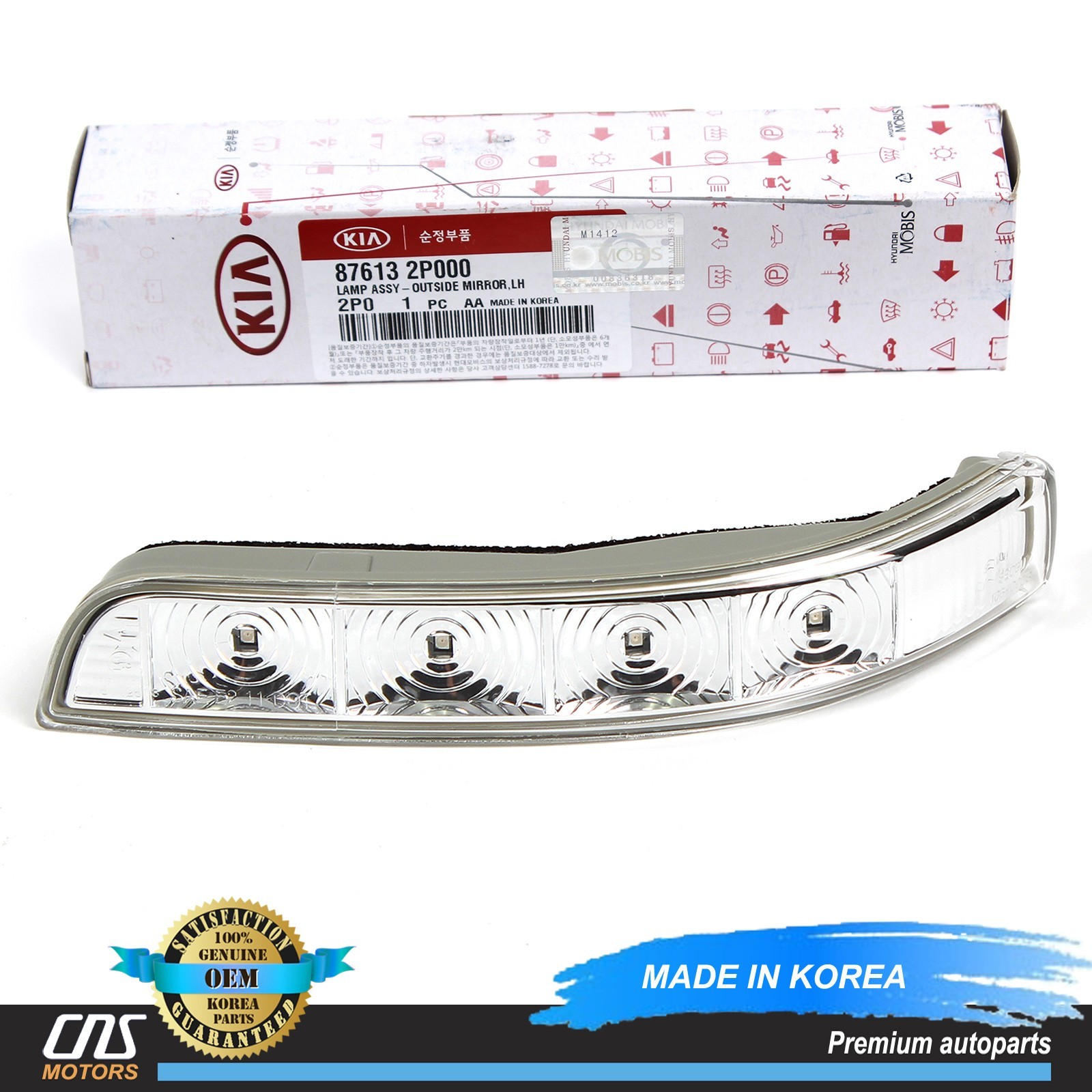 Genuine Outside Mirror Signal Lamp 4 LED Left for 12-15 Kia Sorento 876132P000