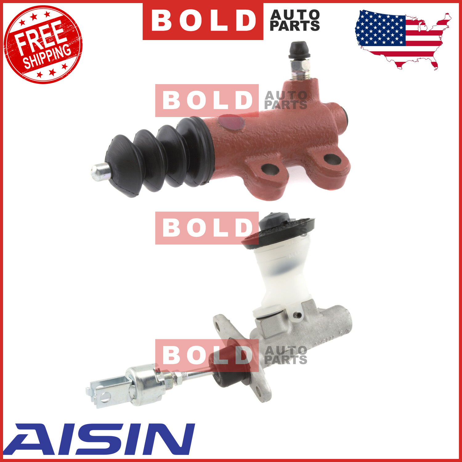 For Toyota Pickup 2.4-Ltr 89-95 Aisin Clutch Master & Slave Cylinder Japan OEM