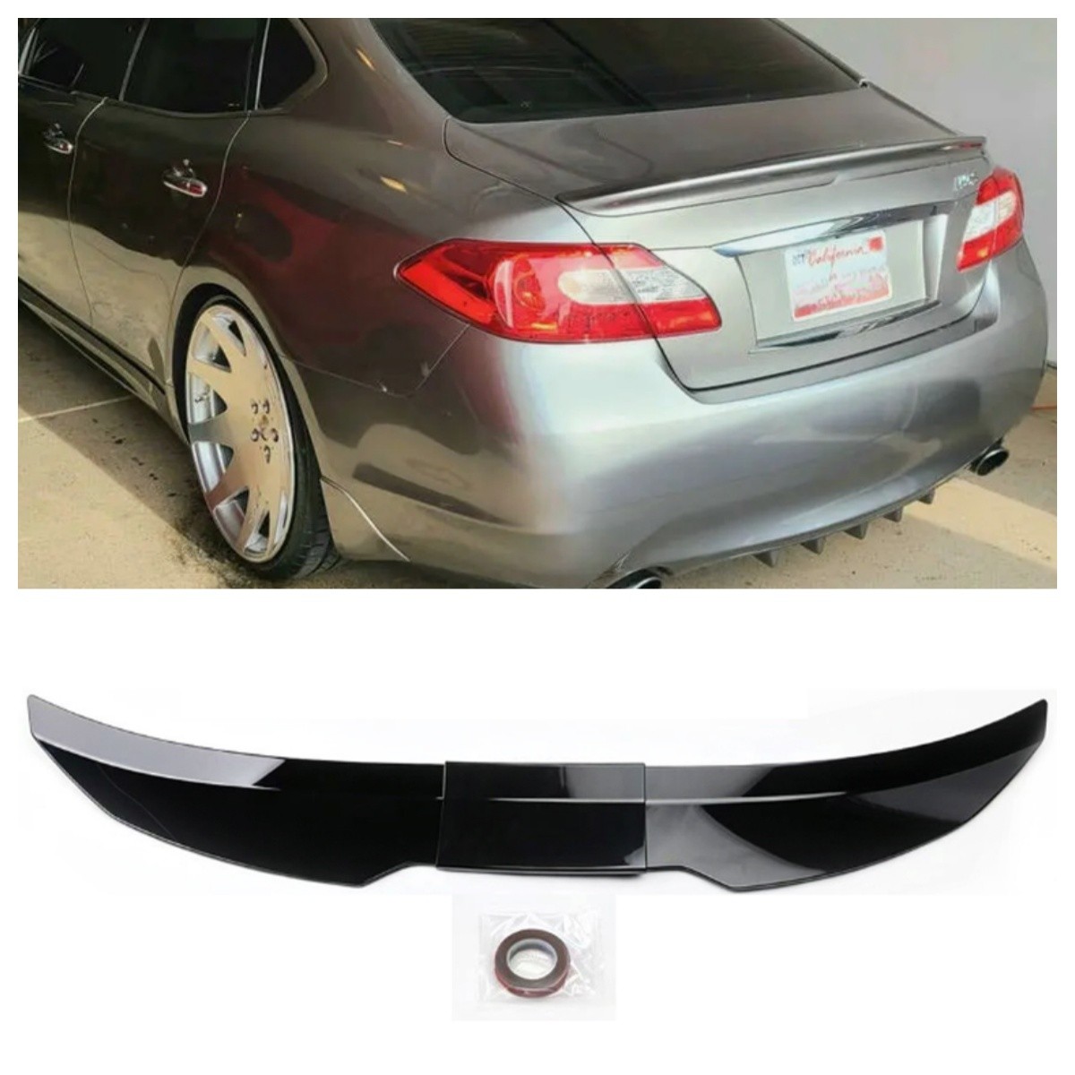 Glossy Black Car Rear Trunk Spoiler Car Boot Wing For Infiniti M34 M37 M45 M56