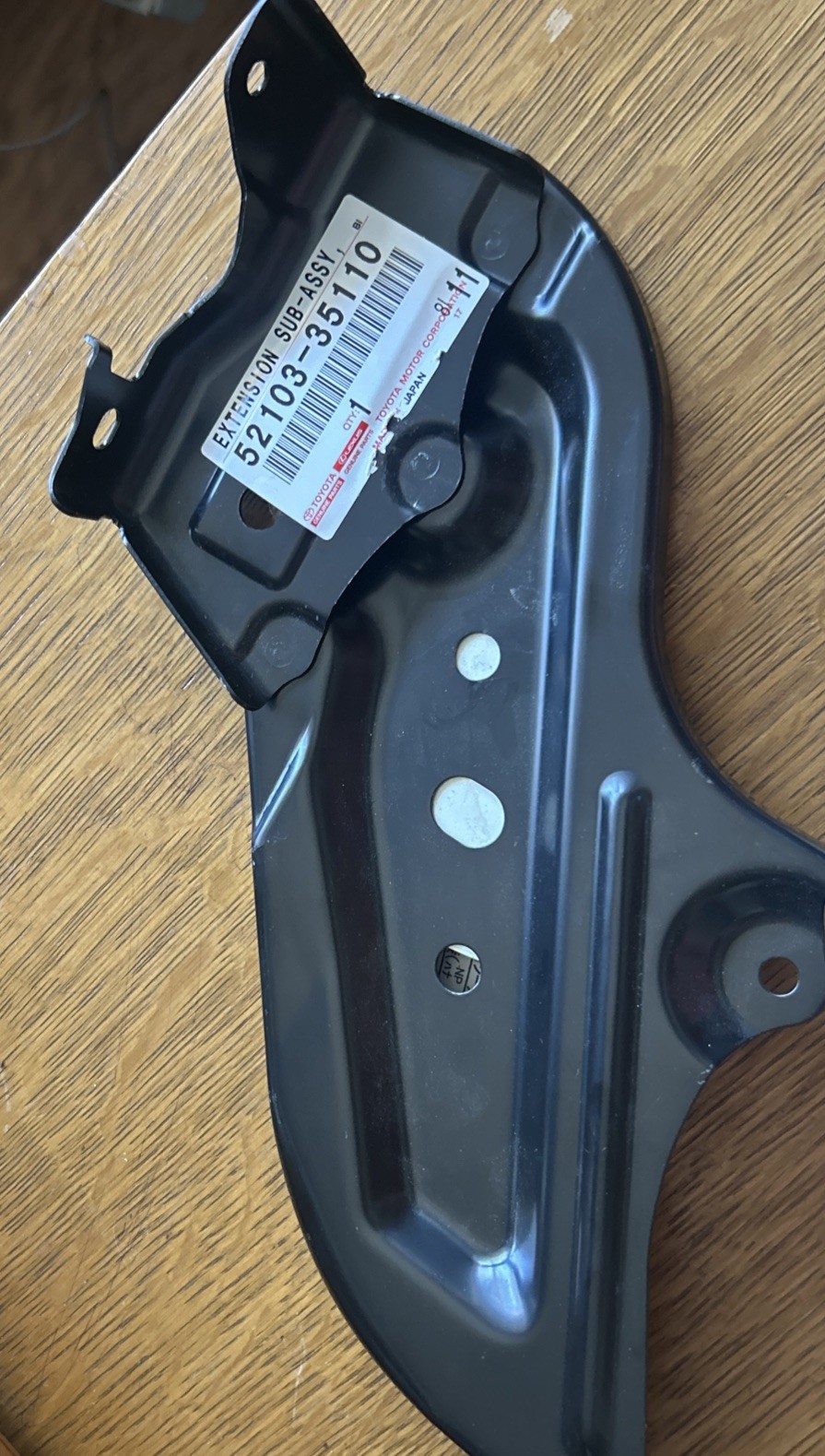 2014-2024 Toyota 4Runner Front Left Bumper Cover Support Rail OEM 52103-35110 2014-2024 Toyota 4Runner Front Left Bumper Cover Support Rail OEM 52103-35110