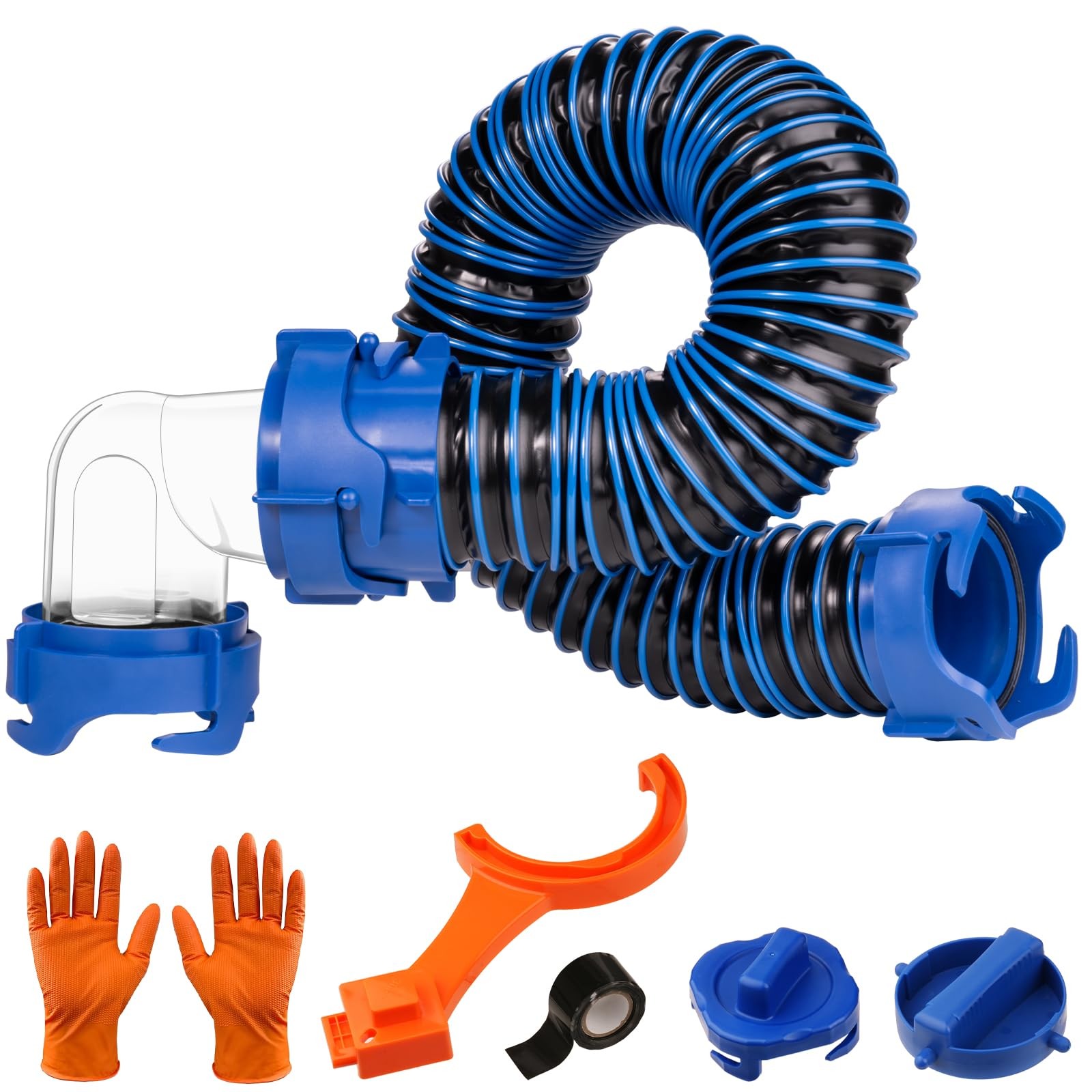 SheeChung 3FT RV Sewer Hose, Heavy-Duty Black Tank 3 FT, Hose SheeChung 3FT RV Sewer Hose, Heavy-Duty Black Tank 3 FT, Hose