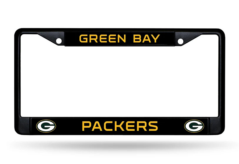 Green Bay Packers Black License Plate Frame Green Bay Packers Black License Plate Frame